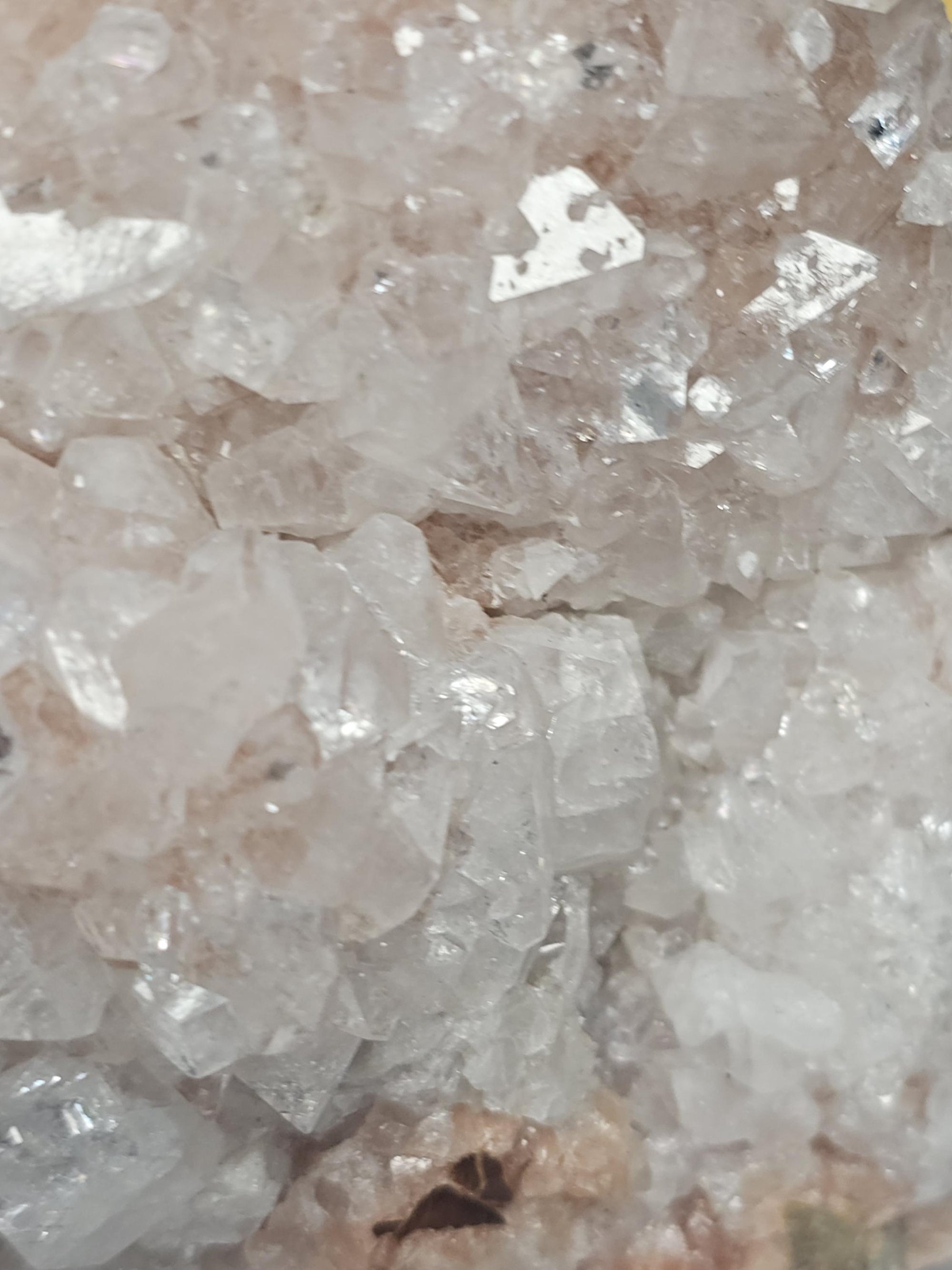 RARE Peaches and Cream Diamond Apophyllite from India , Apophyllite, Crystal, Crystal