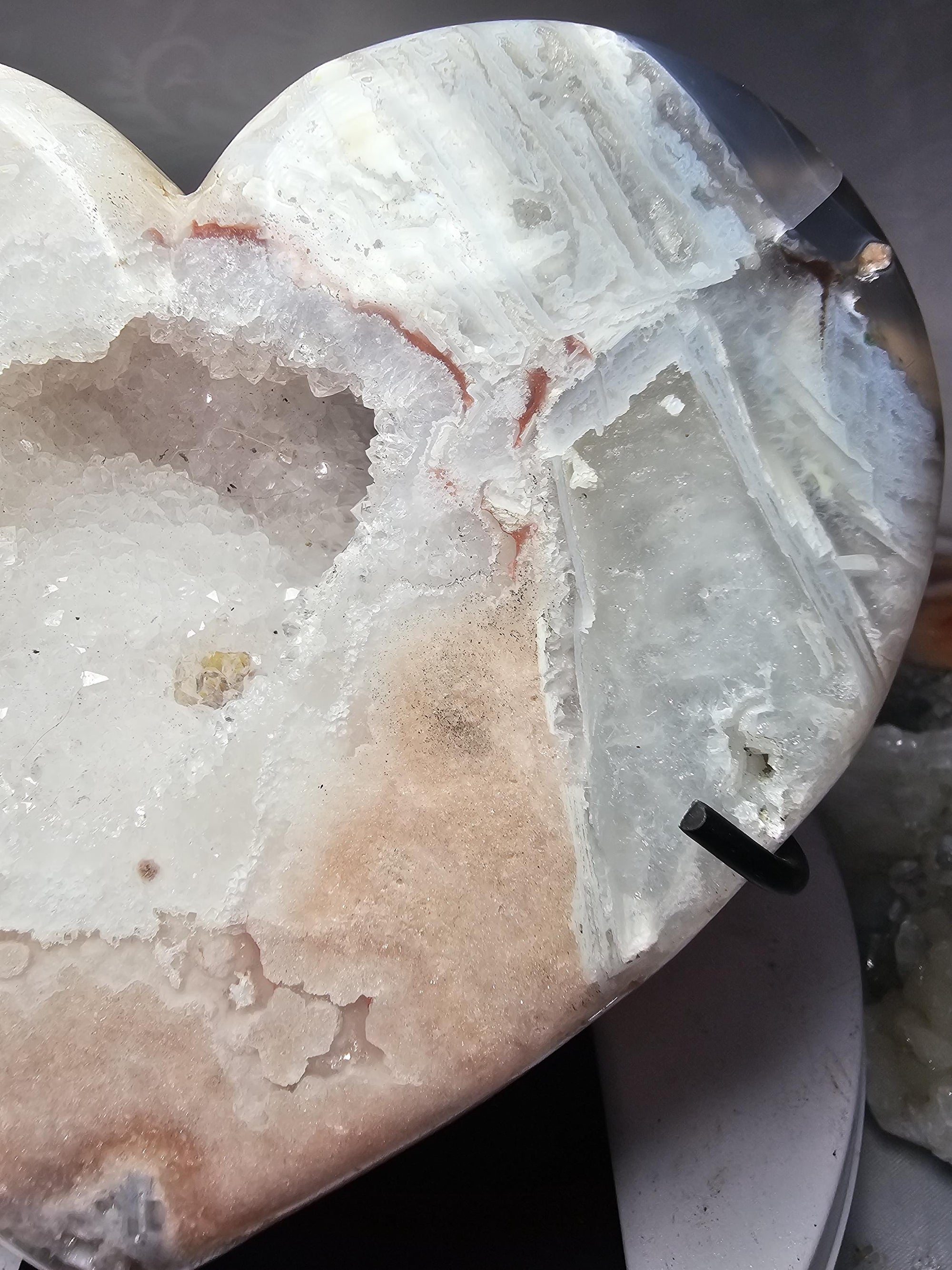 Brazilian Amethyst Druzy Heart, Pink Amethyst Druzy Hearts, Crystal Heart,Gift