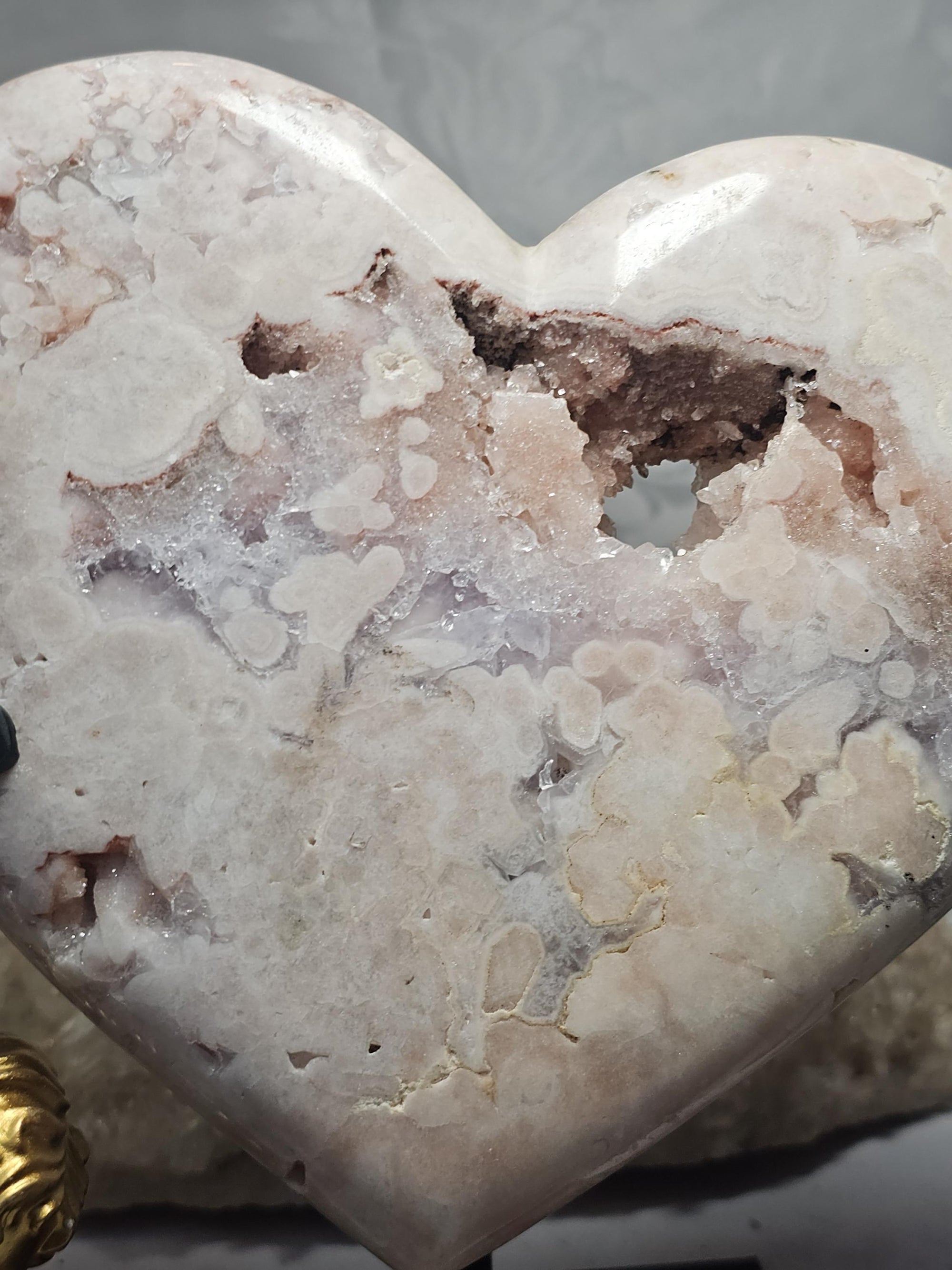 Brazilian Amethyst Druzy Heart, Pink Amethyst Druzy Hearts, Crystal Heart,Gift