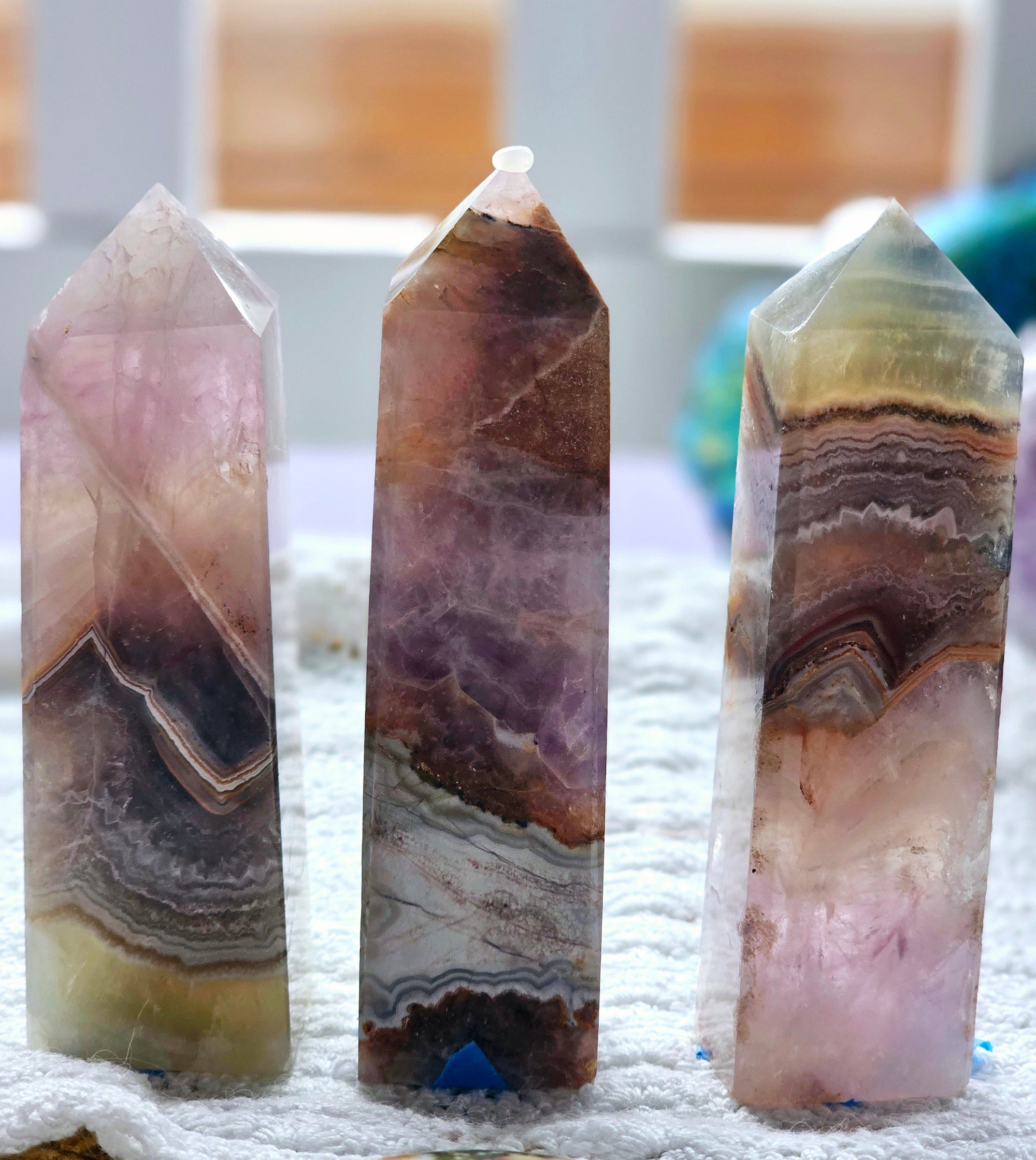 RARE Crazy Lace Amethyst Towers, New Discovery,Gift