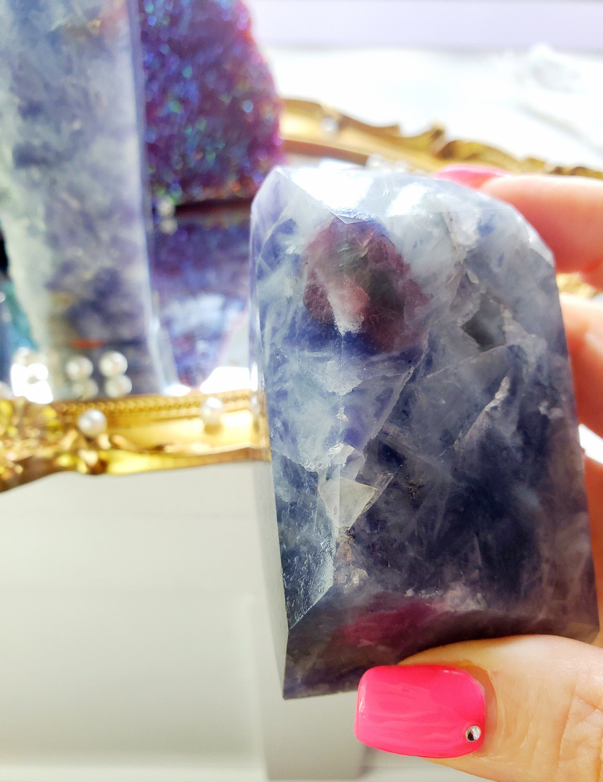 RARE Blue Unicorn Stone, Unicorn Stone Tower, Crystal Point, Crystals