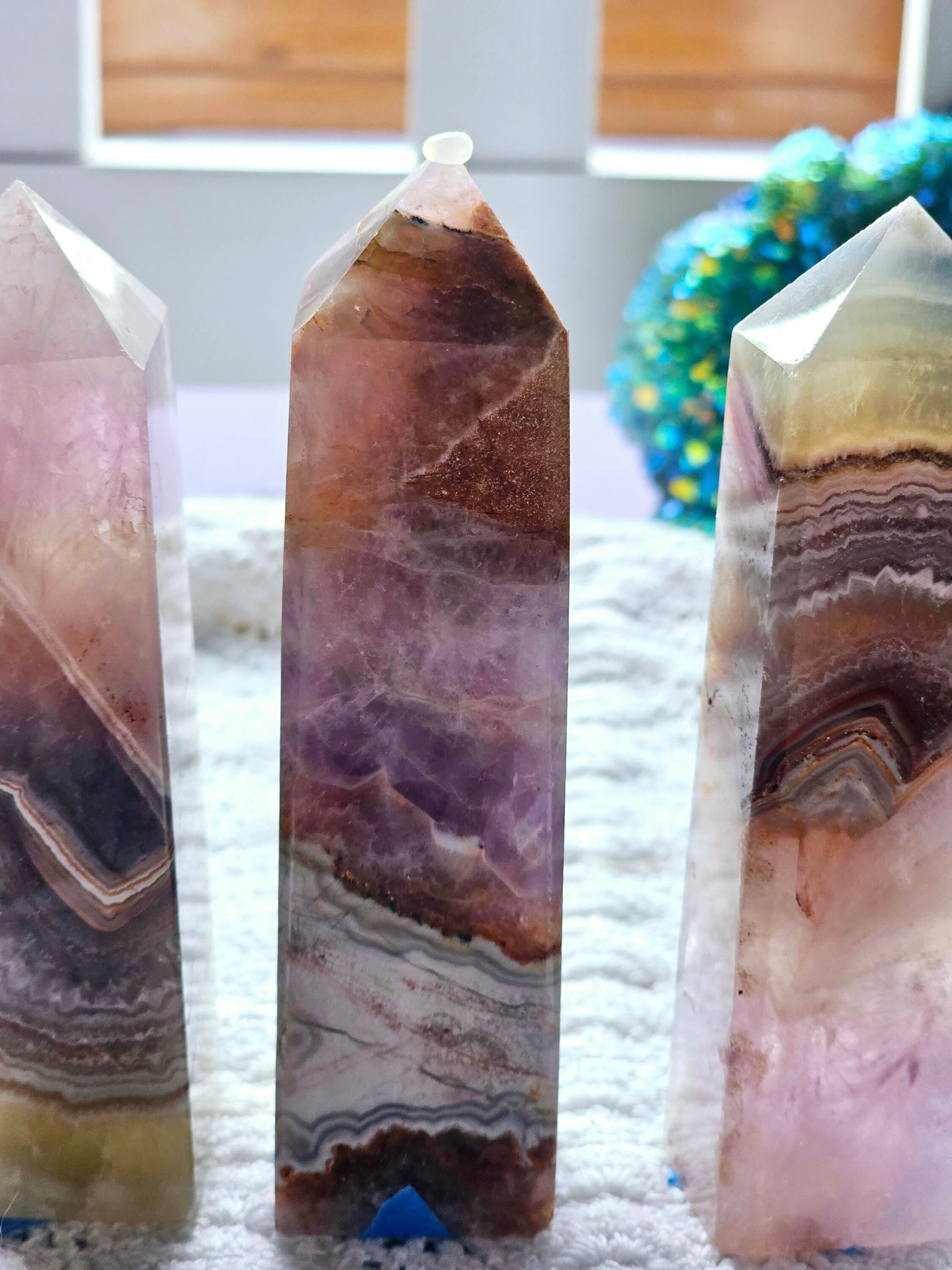 RARE Crazy Lace Amethyst Towers, New Discovery,Gift