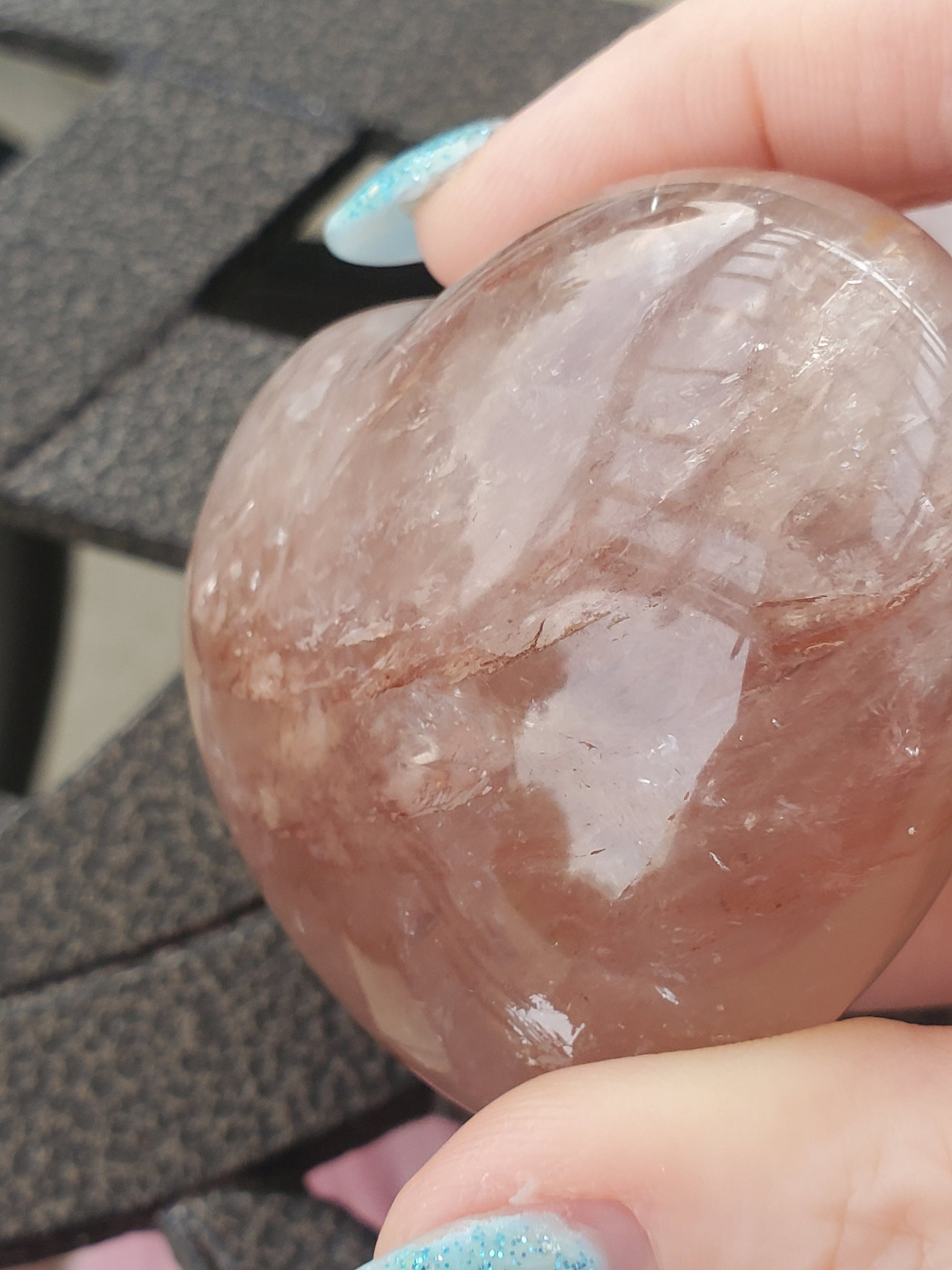 Fire Quartz Crystal Heart, Crystal Heart, Crystals, gift