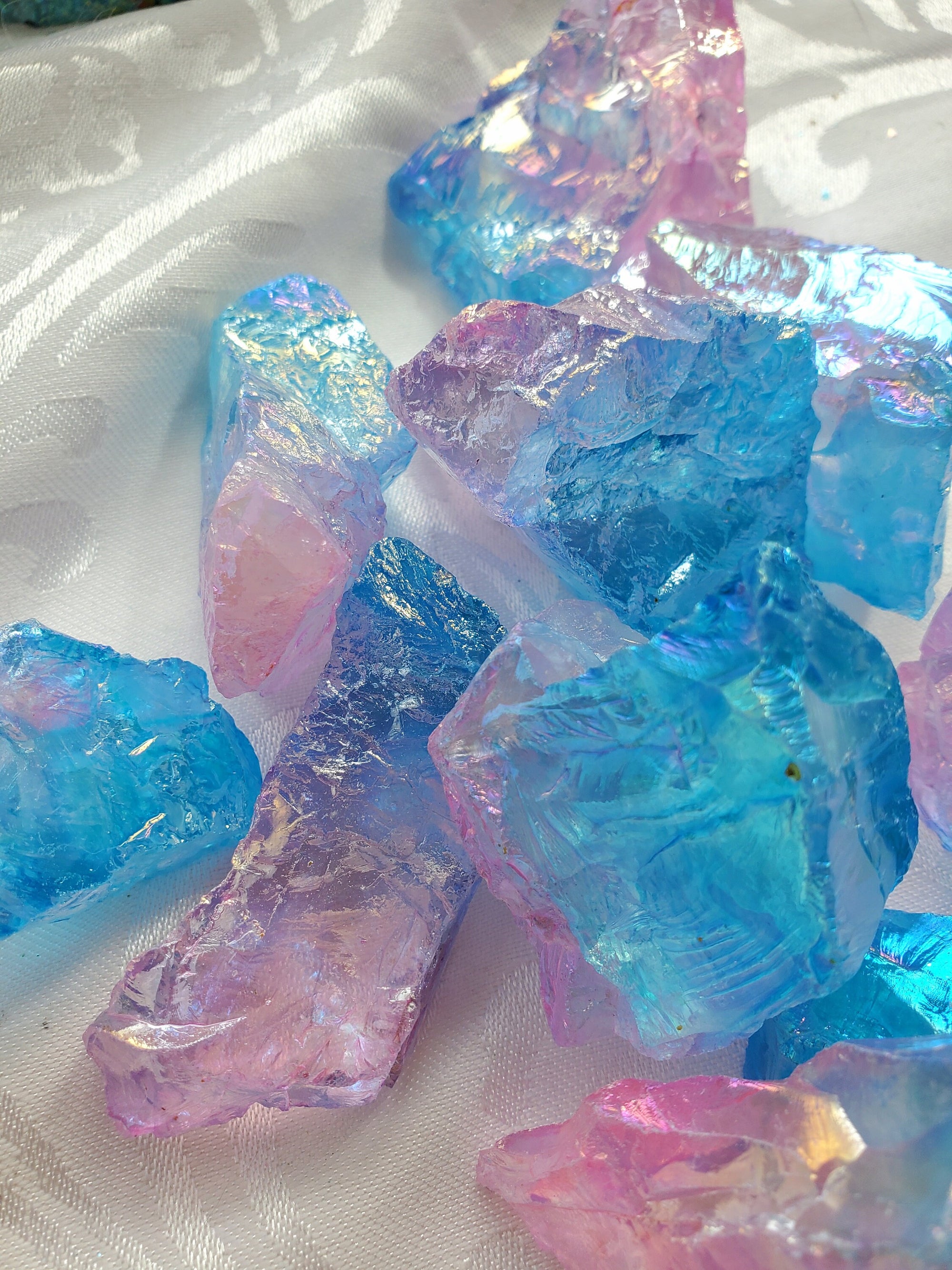 Lg Aura Clear Quartz Raw Stones, Aura Clear Quartz, Crystal, Crystals