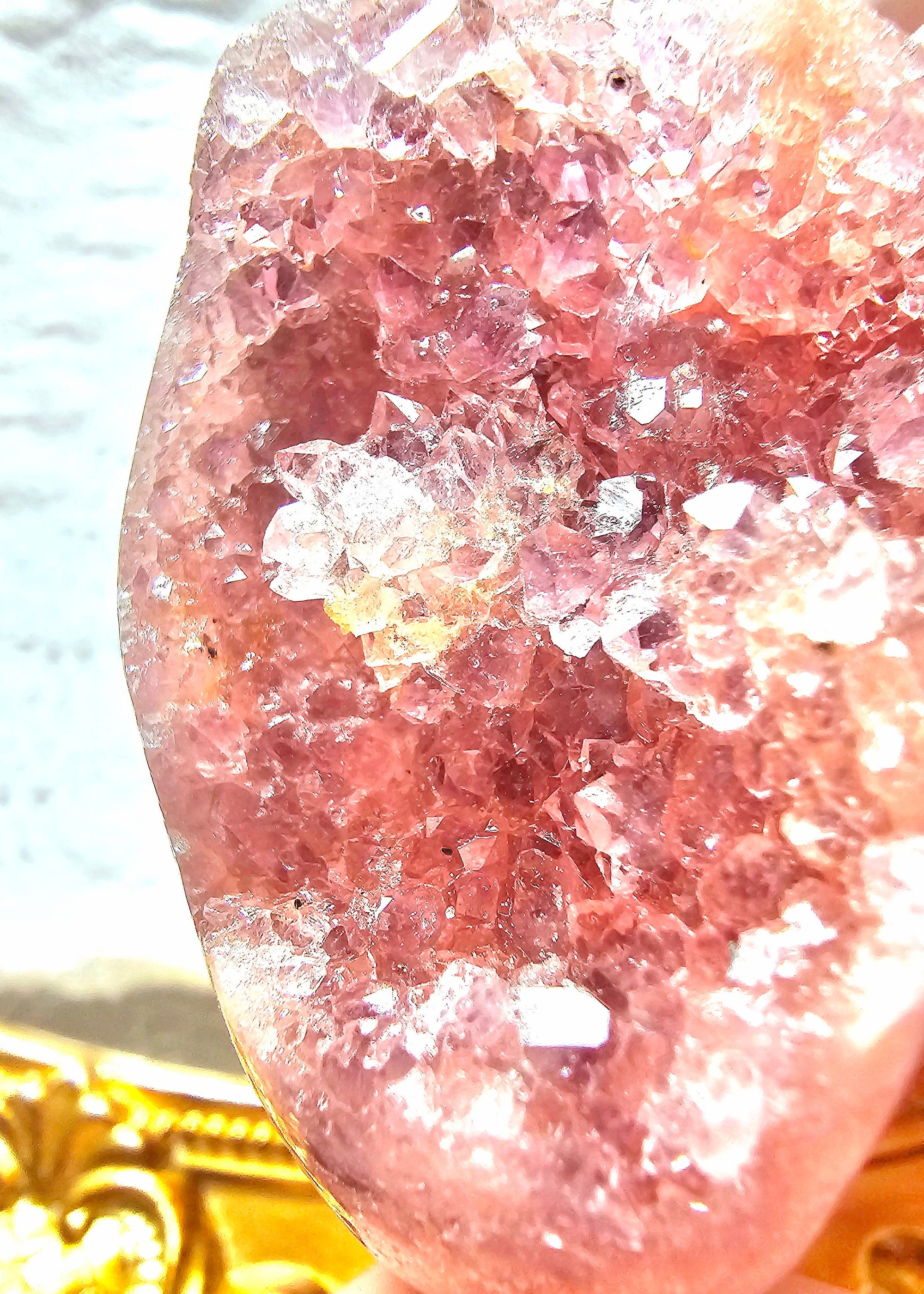 Brazilian Amethyst Druzy Heart, Pink Amethyst Druzy Hearts, Crystal Heart,Gift