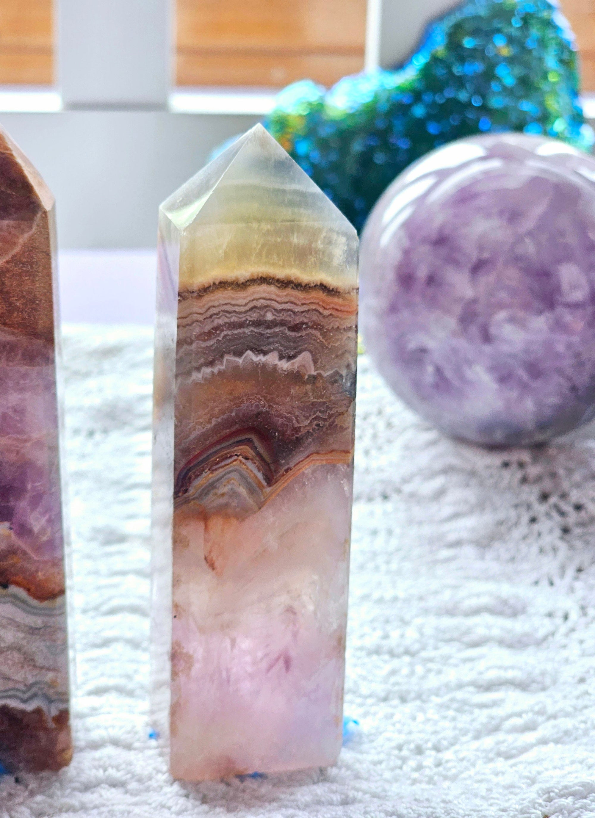 RARE Crazy Lace Amethyst Towers, New Discovery,Gift