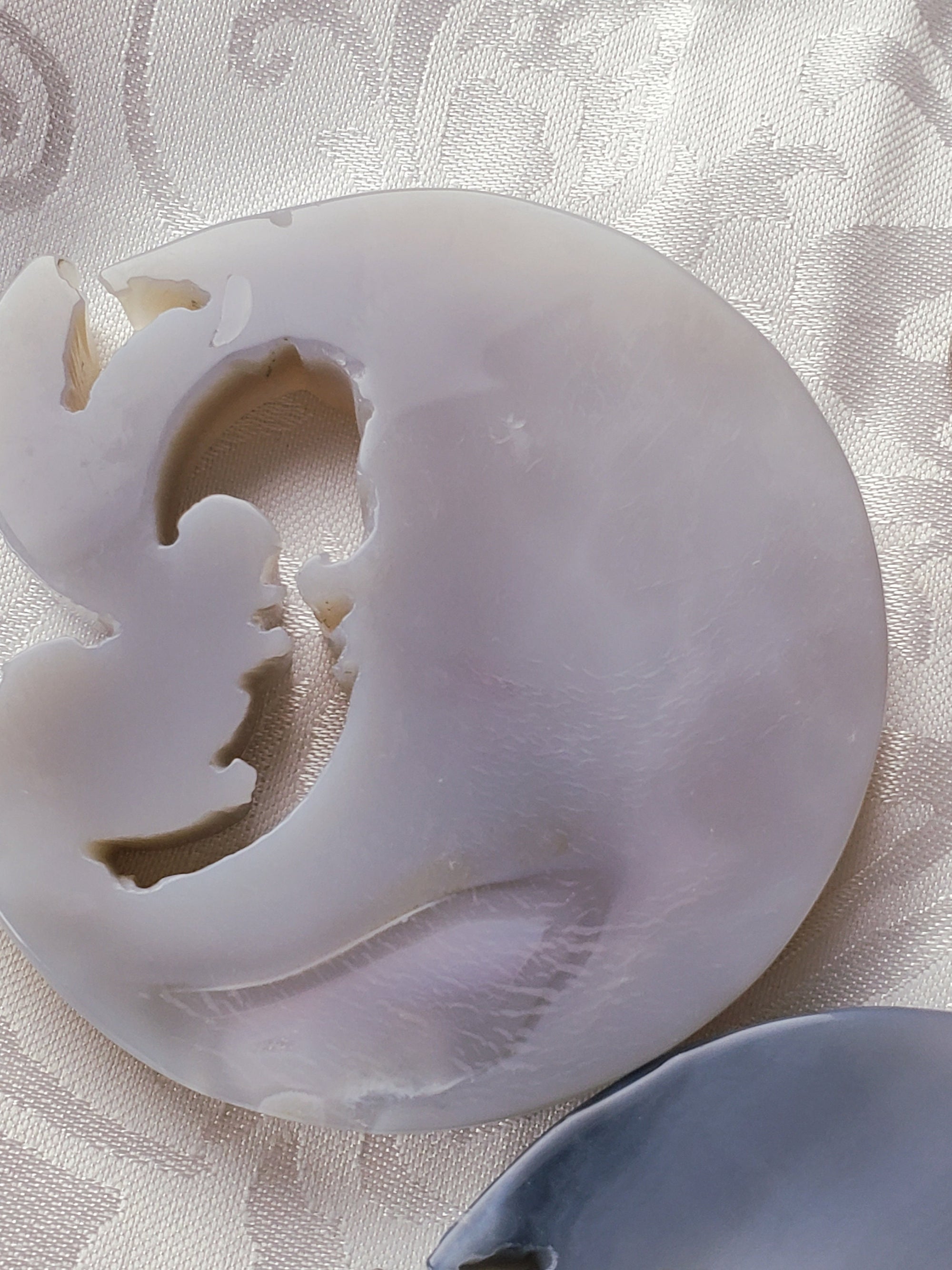 Magical Druzy Agate Moon & Fairy + Agate Moon Fairy Carving, Crystal Carvings, Fairy Garden, Fairy