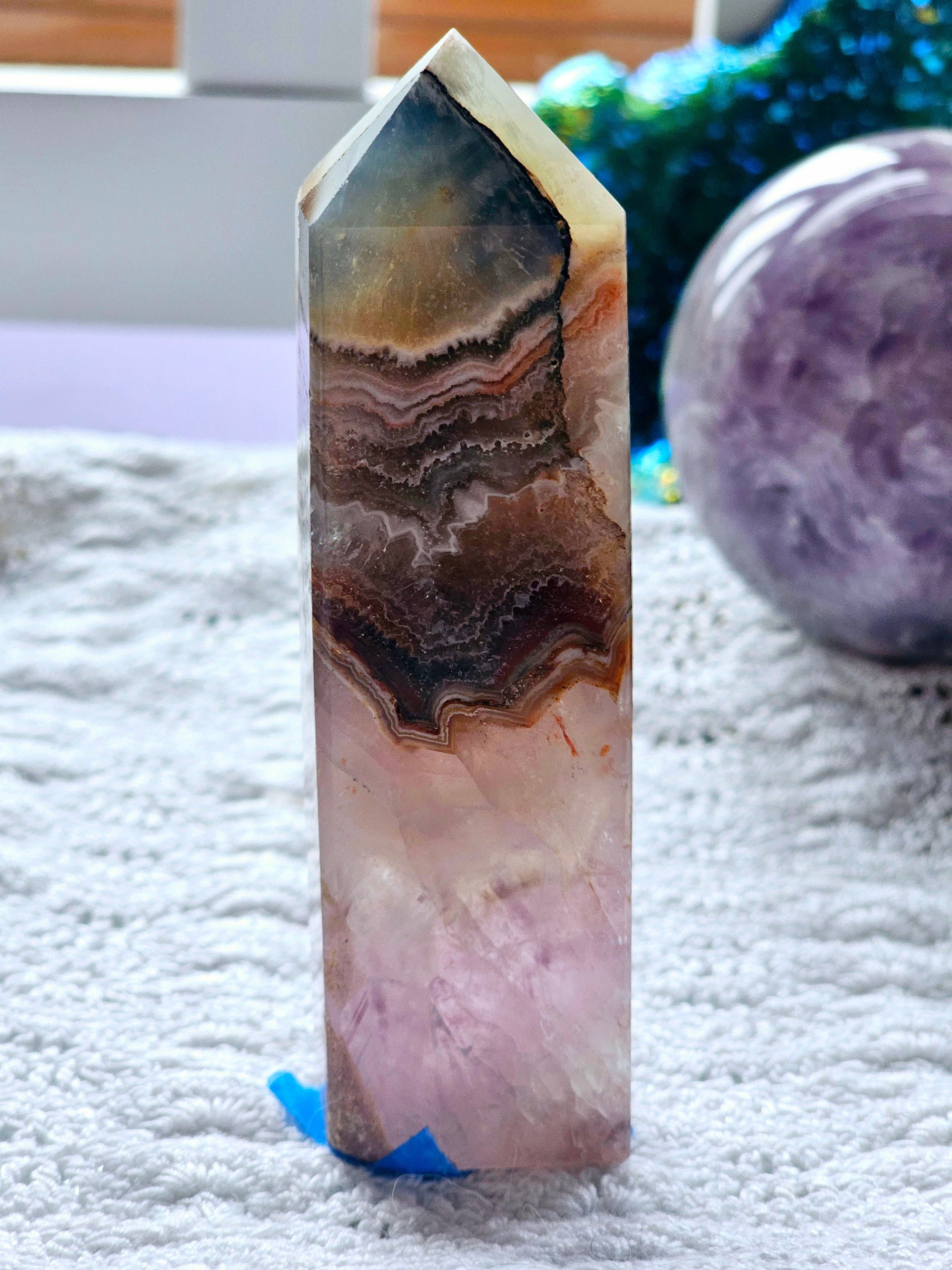 RARE Crazy Lace Amethyst Towers, New Discovery,Gift