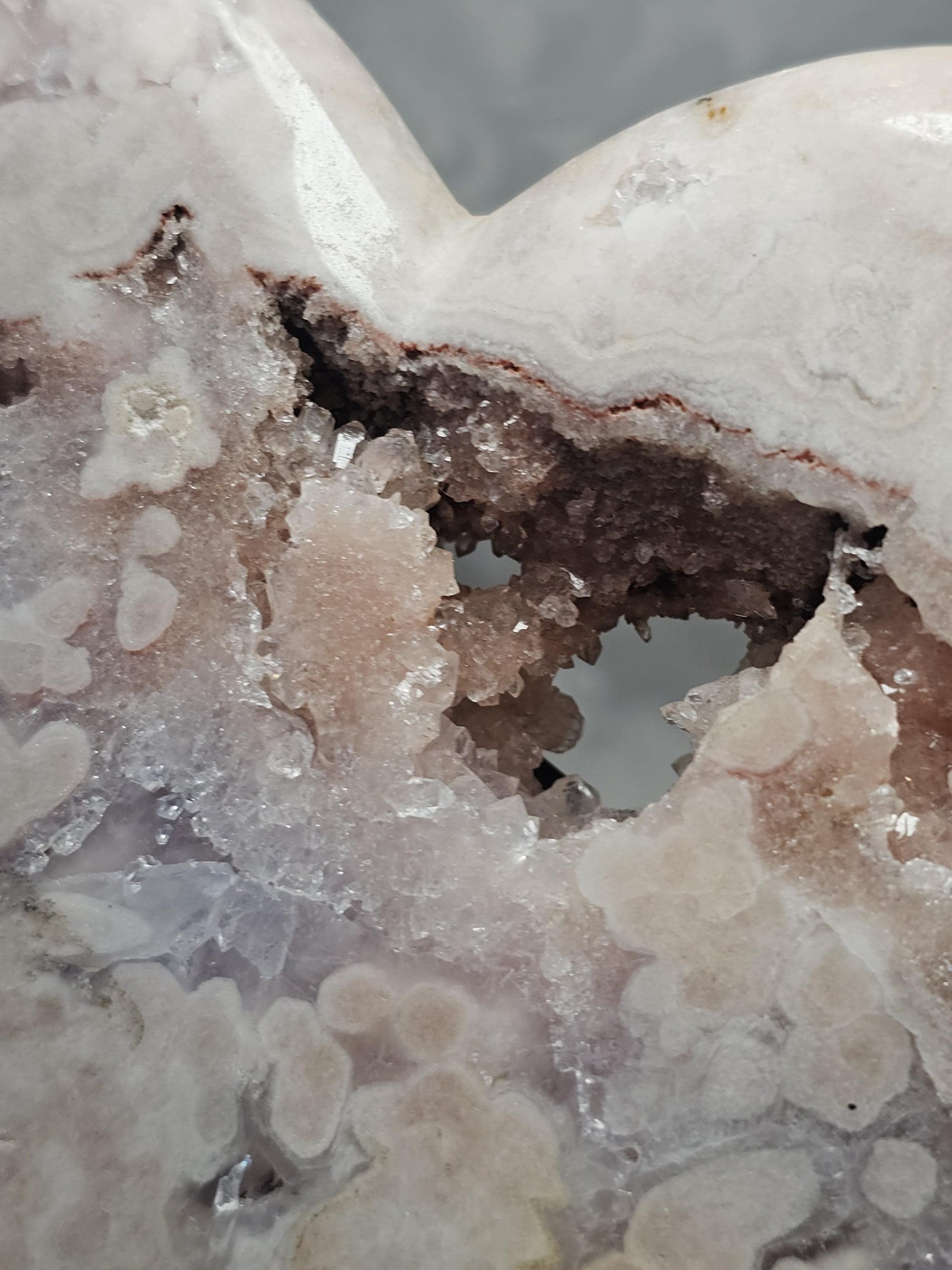 Brazilian Amethyst Druzy Heart, Pink Amethyst Druzy Hearts, Crystal Heart,Gift