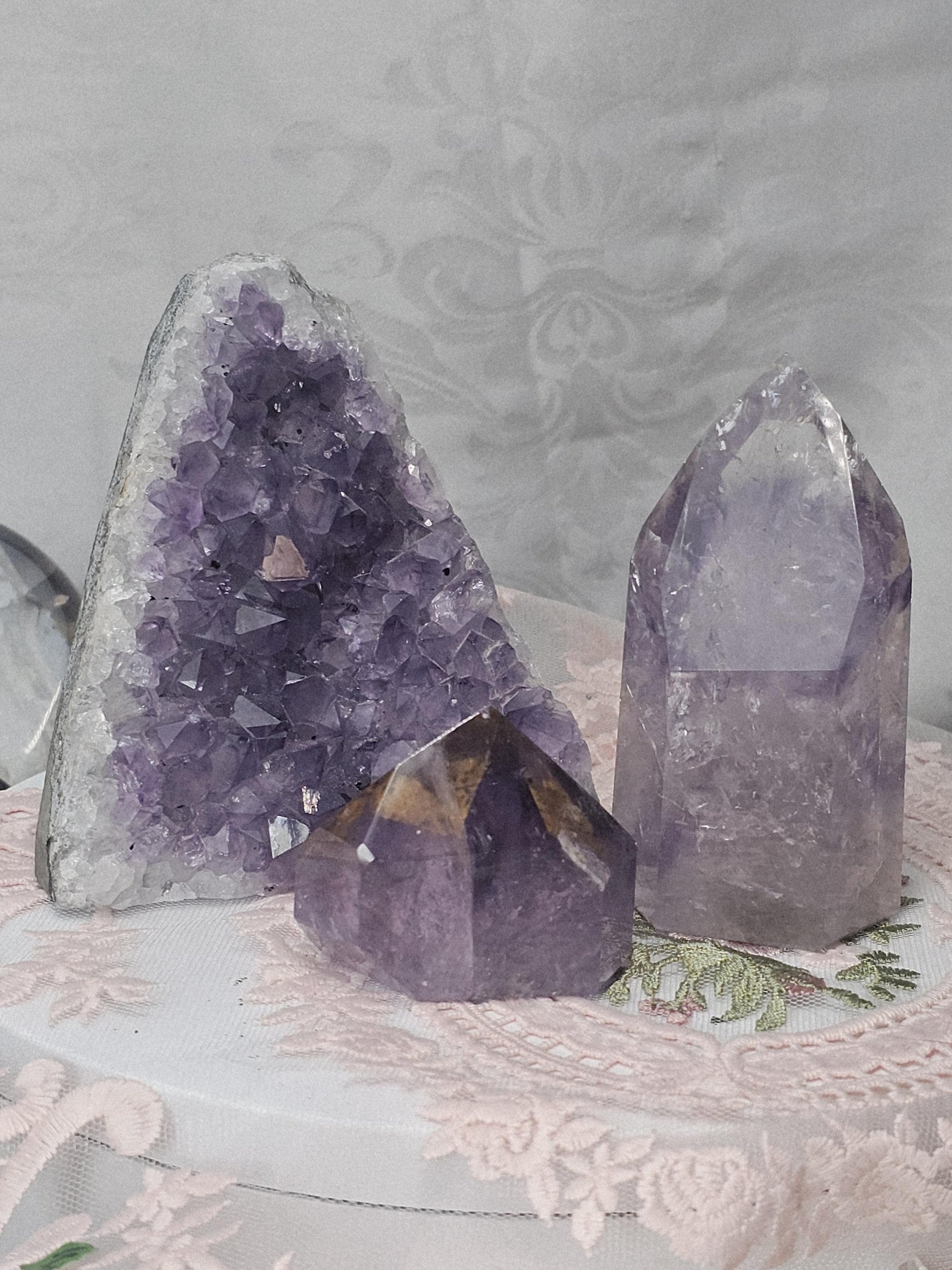 Amethyst Set , Statement Piece Amethyst Set, Amethyst Golden Healer Phantom Amethyst, Amethyst Cutbase