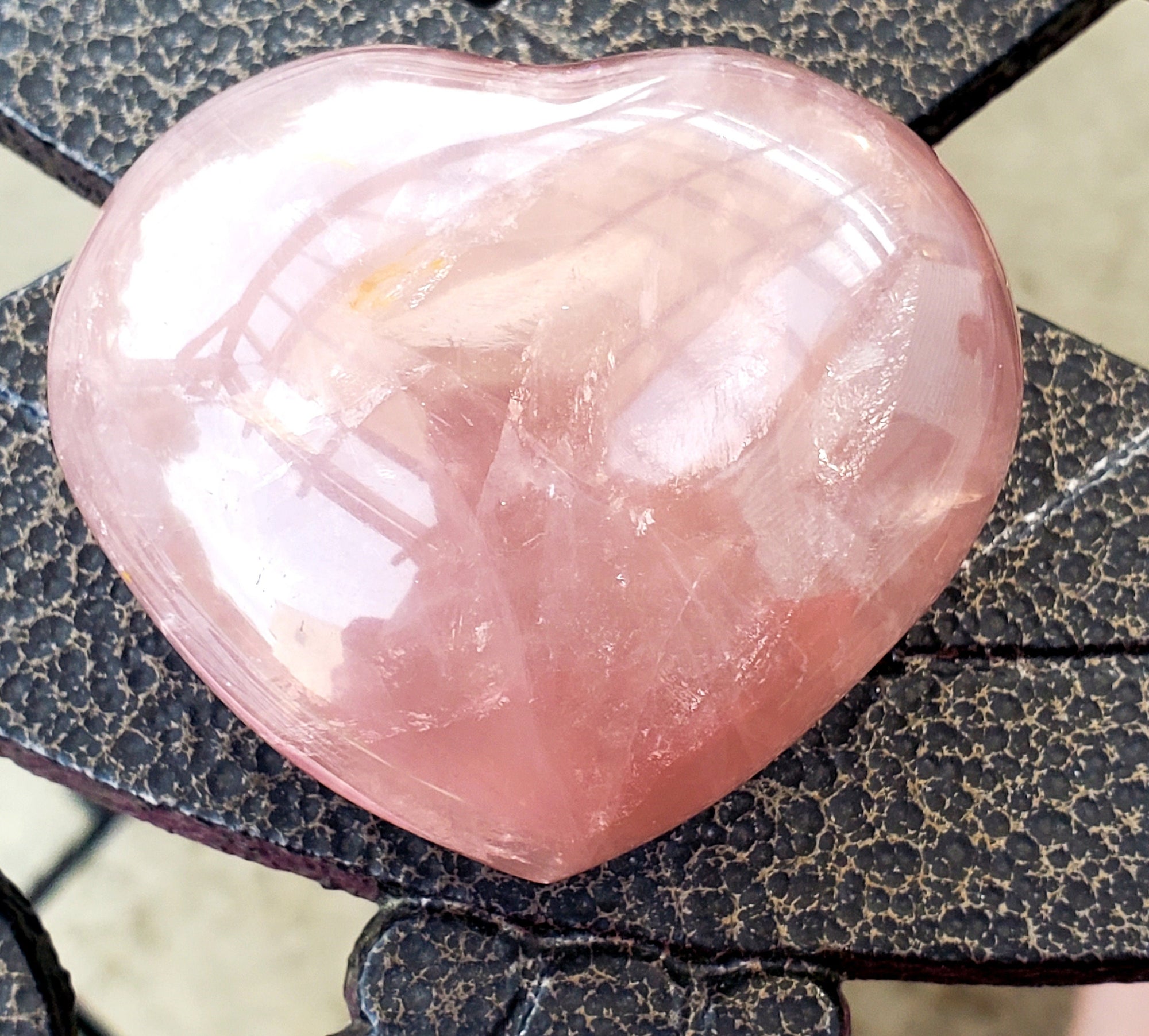 Fire Quartz Crystal Heart, Crystal Heart, Crystals, gift