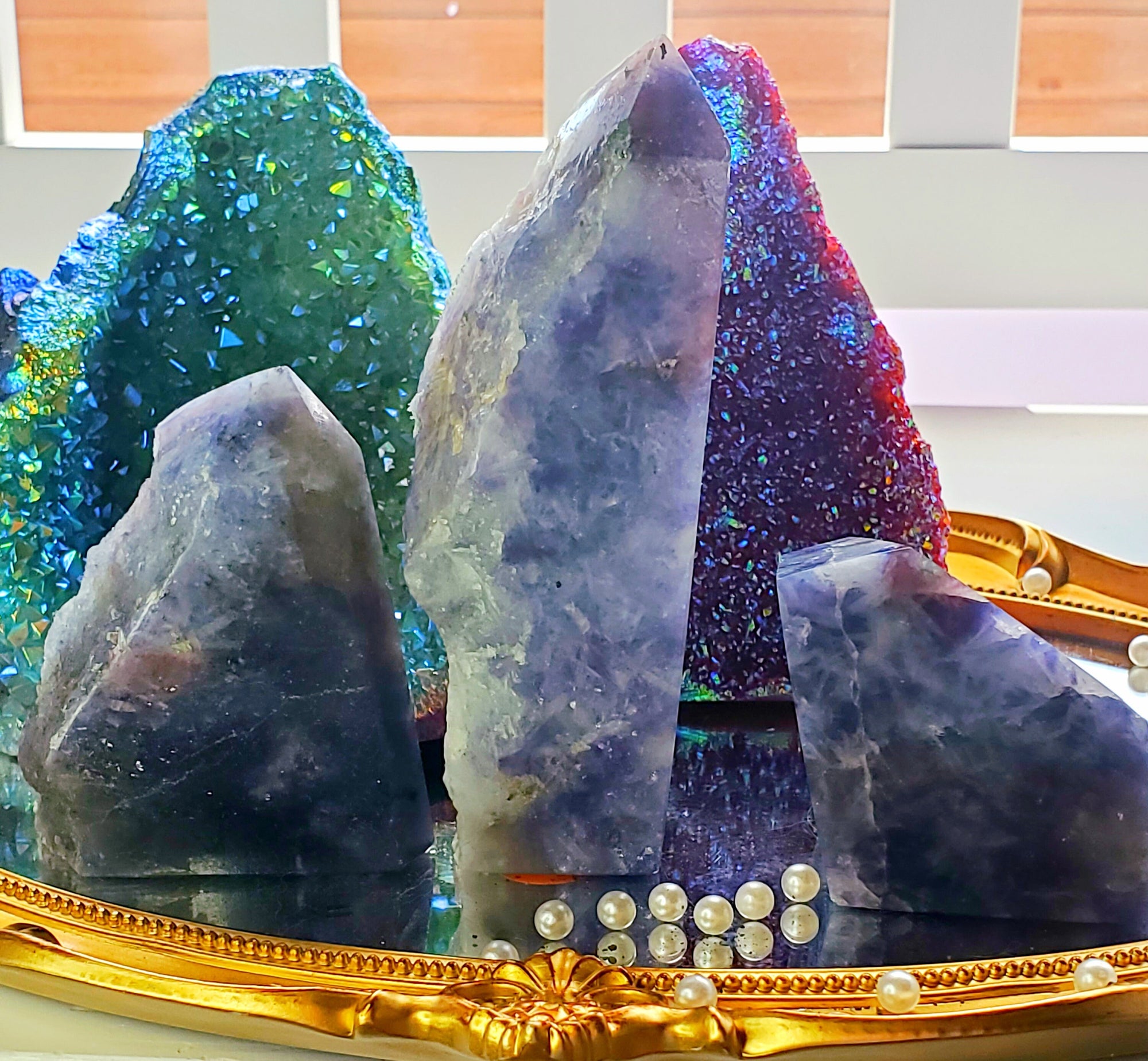 RARE Blue Unicorn Stone, Unicorn Stone Tower, Crystal Point, Crystals