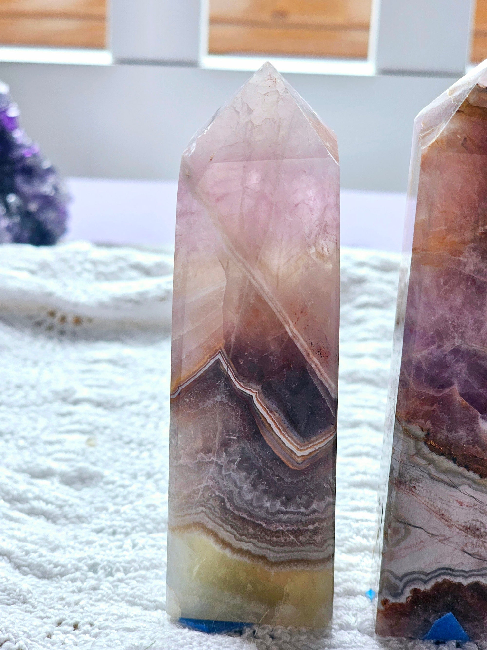 RARE Crazy Lace Amethyst Towers, New Discovery,Gift