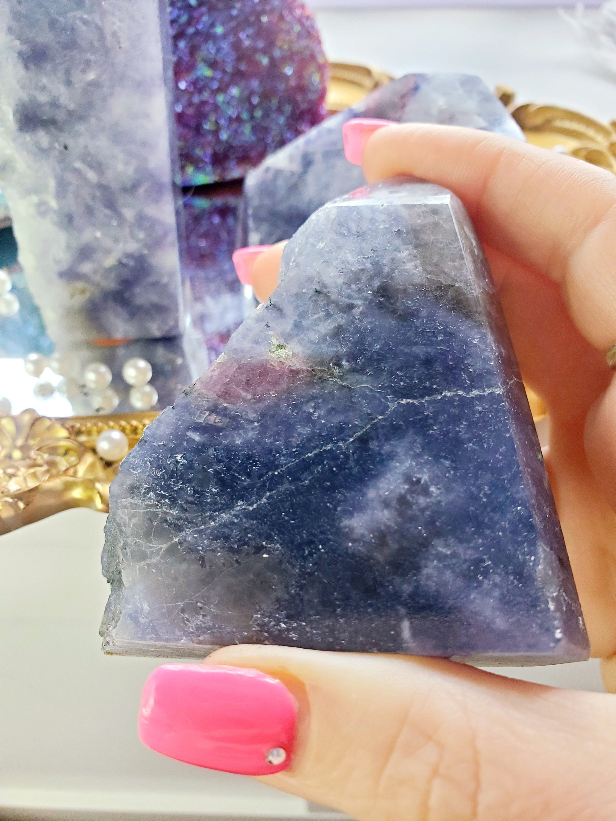 RARE Blue Unicorn Stone, Unicorn Stone Tower, Crystal Point, Crystals