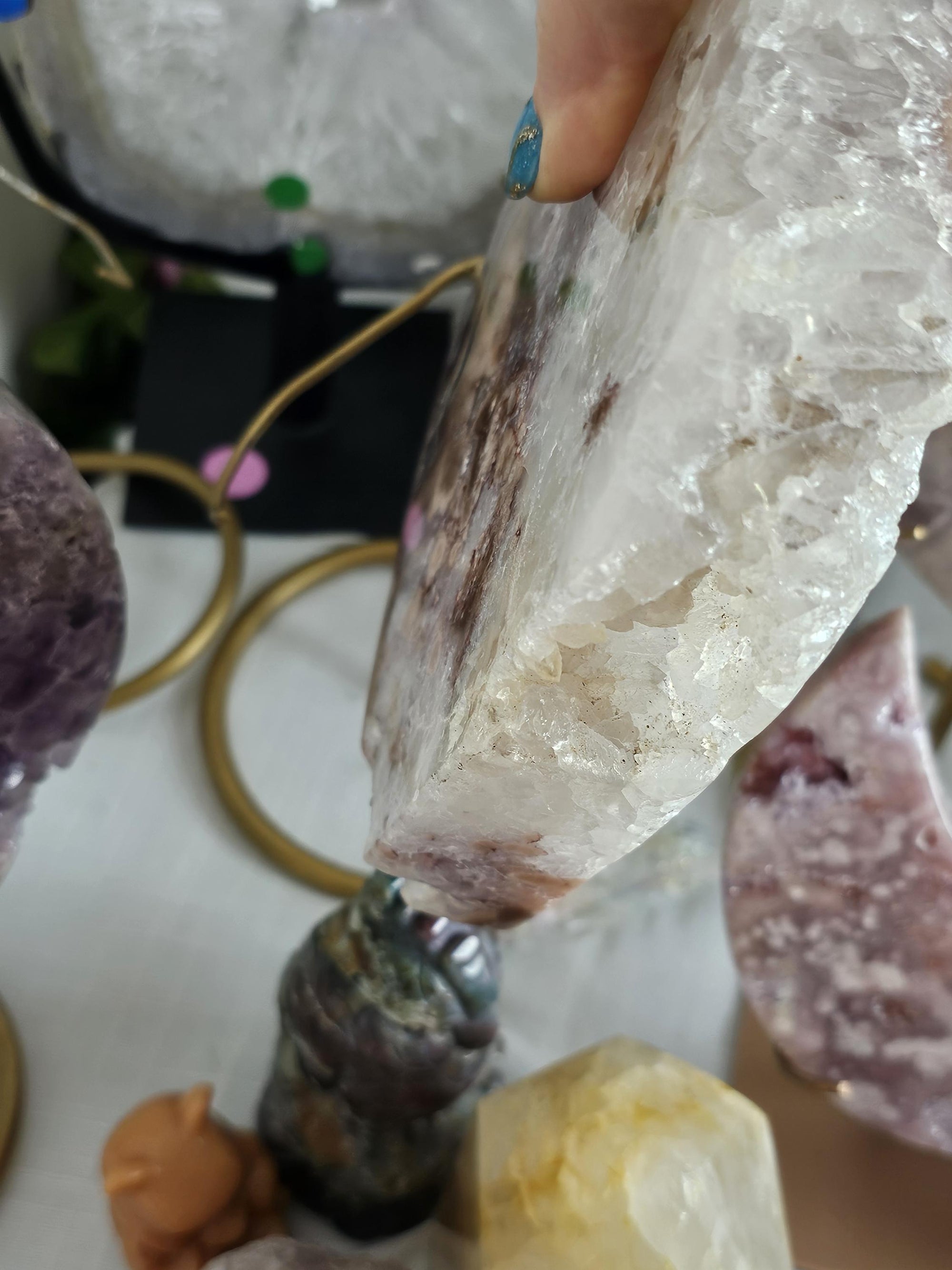 Lg 3lb Pink Amethyst Heart, Druzy Heart, Crystal Heart,Gift