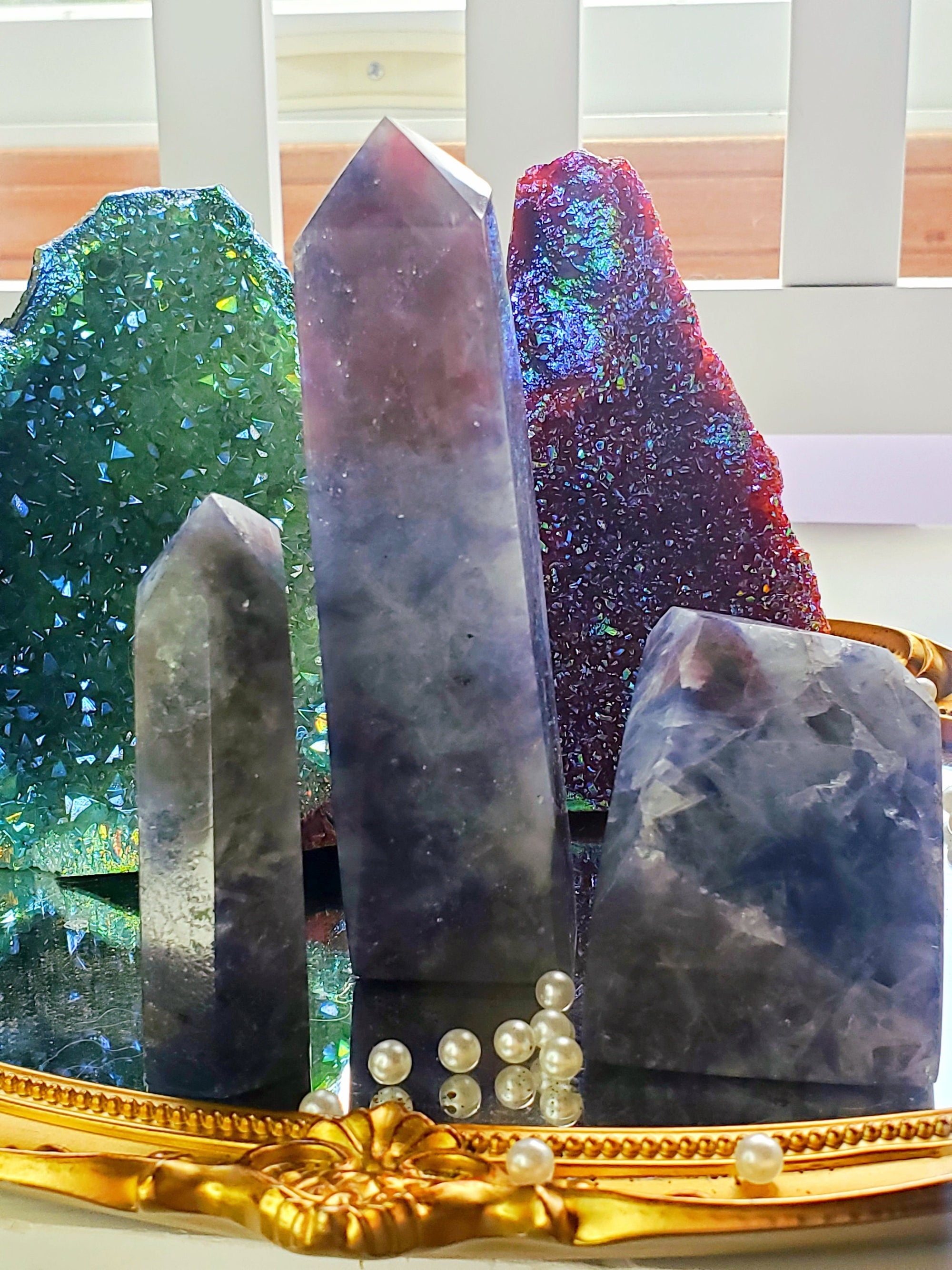 RARE Blue Unicorn Stone, Unicorn Stone Tower, Crystal Point, Crystals