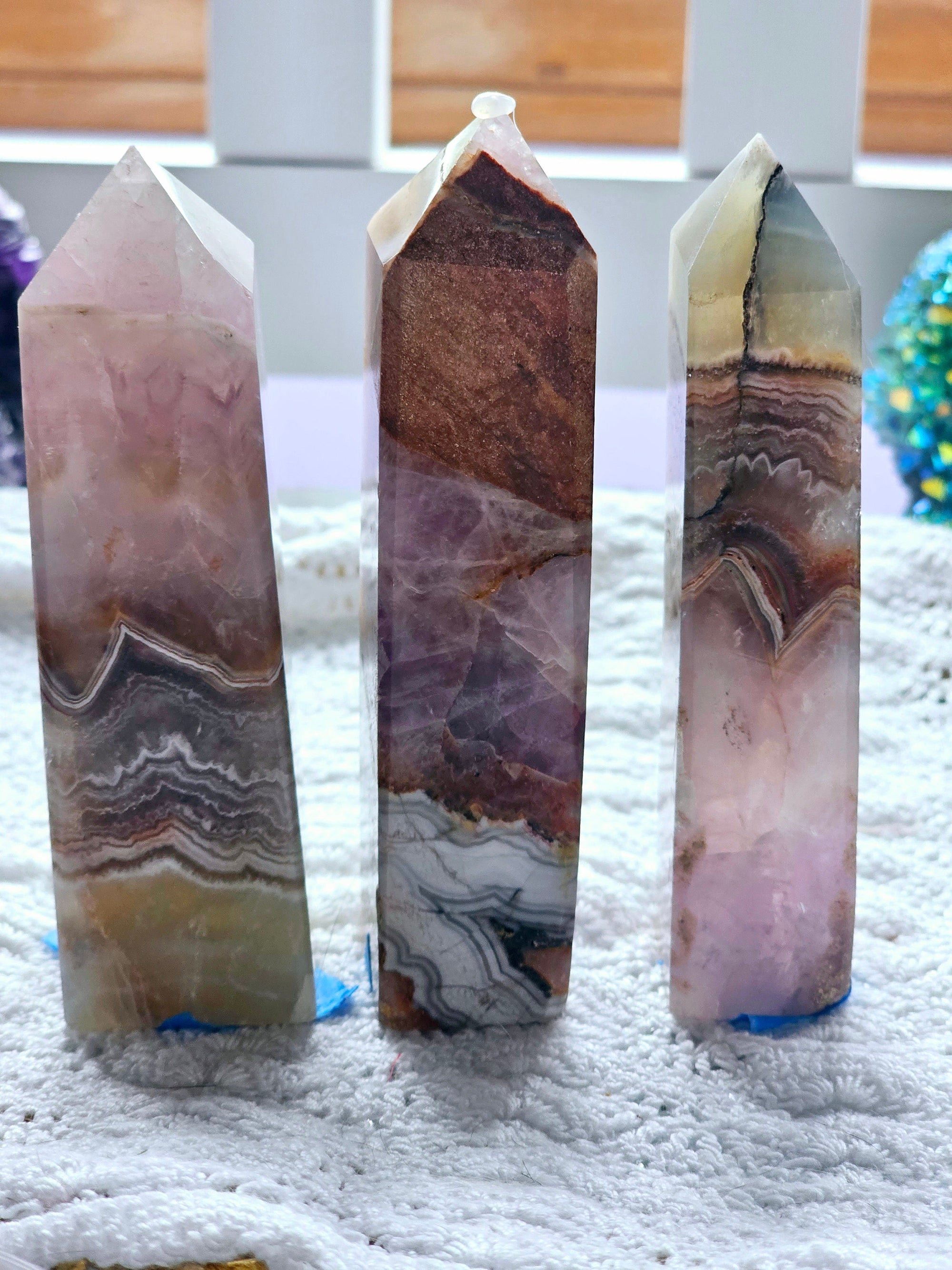 RARE Crazy Lace Amethyst Towers, New Discovery,Gift