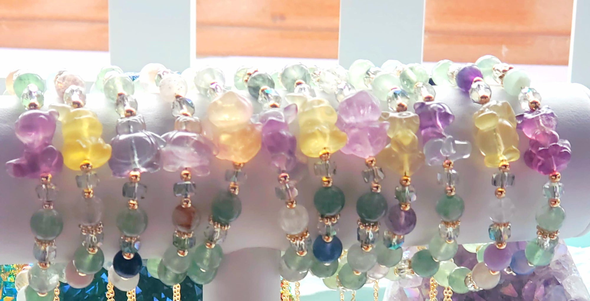 Pokémon Bracelets, Handmade Fluorite Adjustable Pokémon Bracelet, Gift for Her