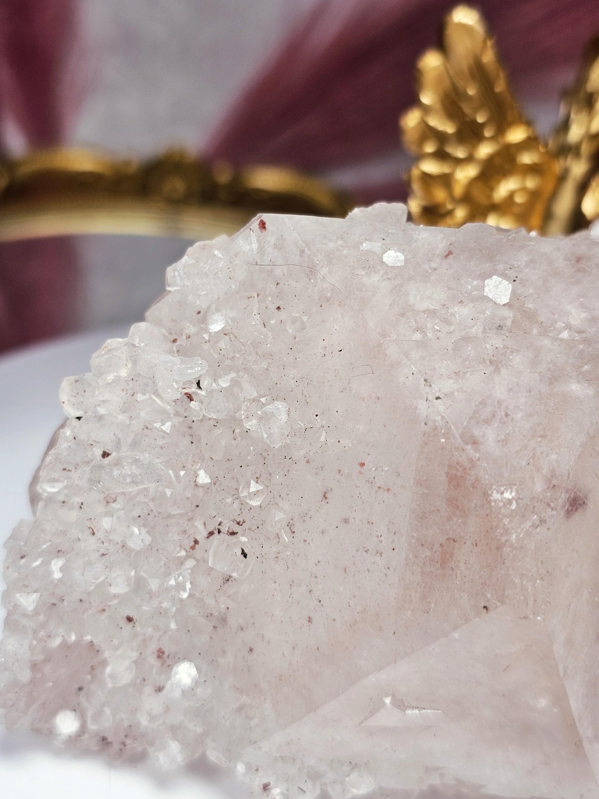 RARE Pink Sugar Apophyllite from India , Apophyllite, Crystal, Crystal