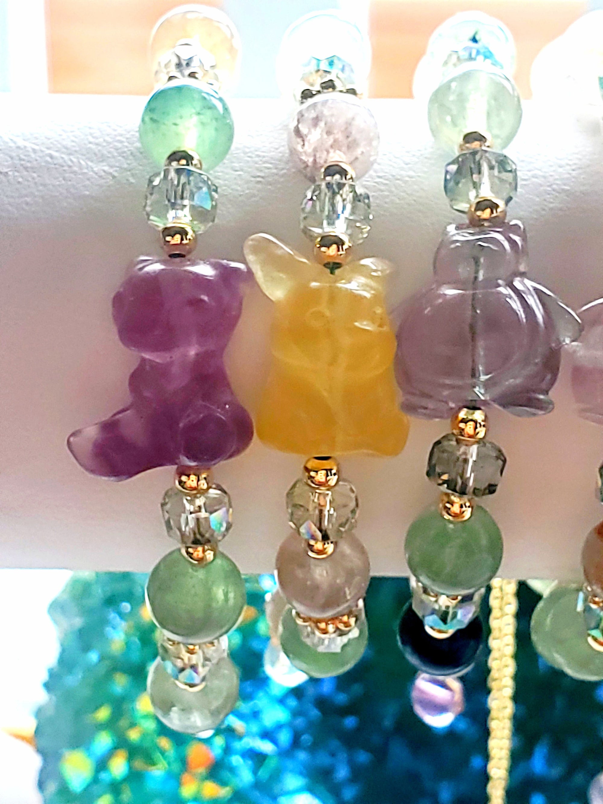 Pokémon Bracelets, Handmade Fluorite Adjustable Pokémon Bracelet, Gift for Her