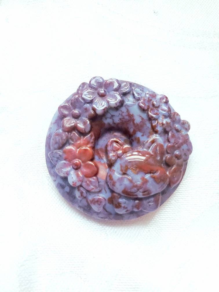 Bunny, Bear or Cat Ocean Jasper Crystal, Gift for Her, Crystal Jewelry, Pendant