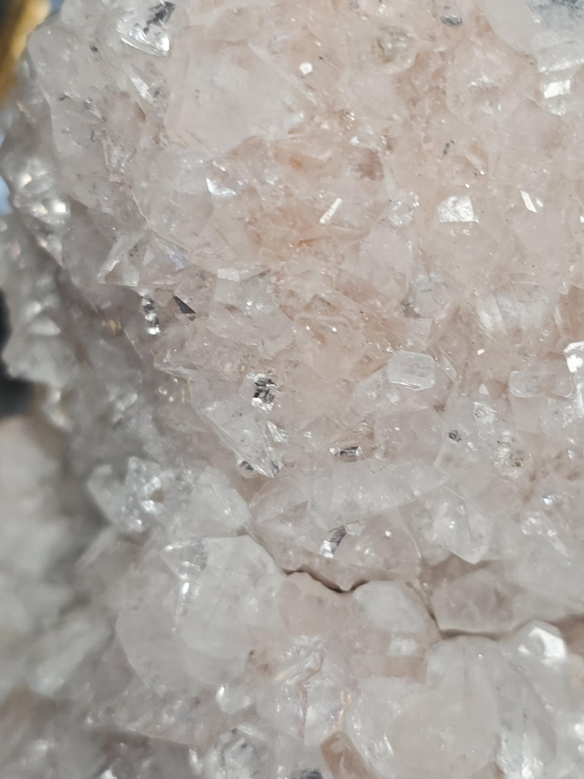 RARE Peaches and Cream Diamond Apophyllite from India , Apophyllite, Crystal, Crystal