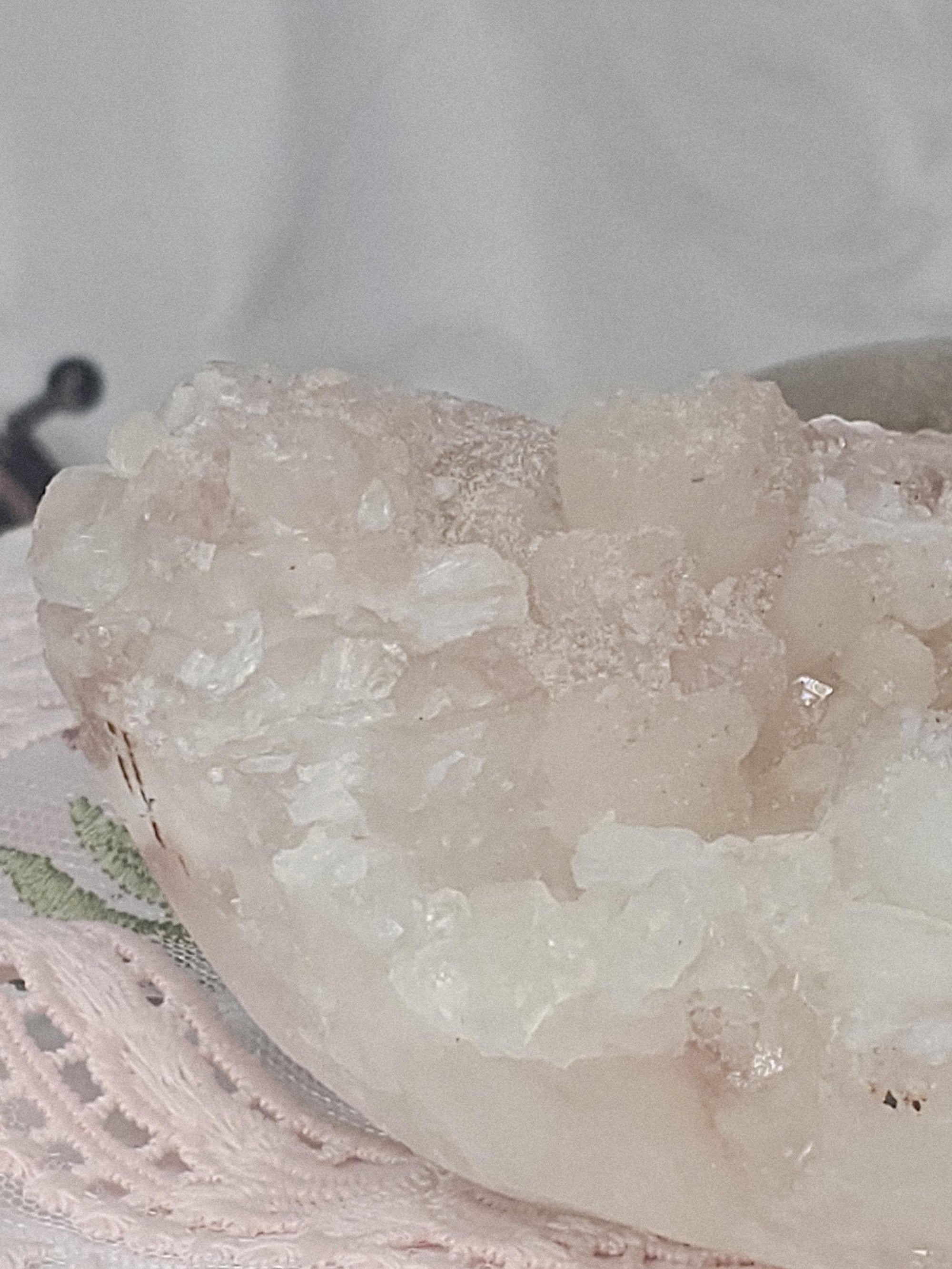 RARE Pink Sugar Apophyllite with Stillbite from India , Apophyllite, Crystal, Crystal