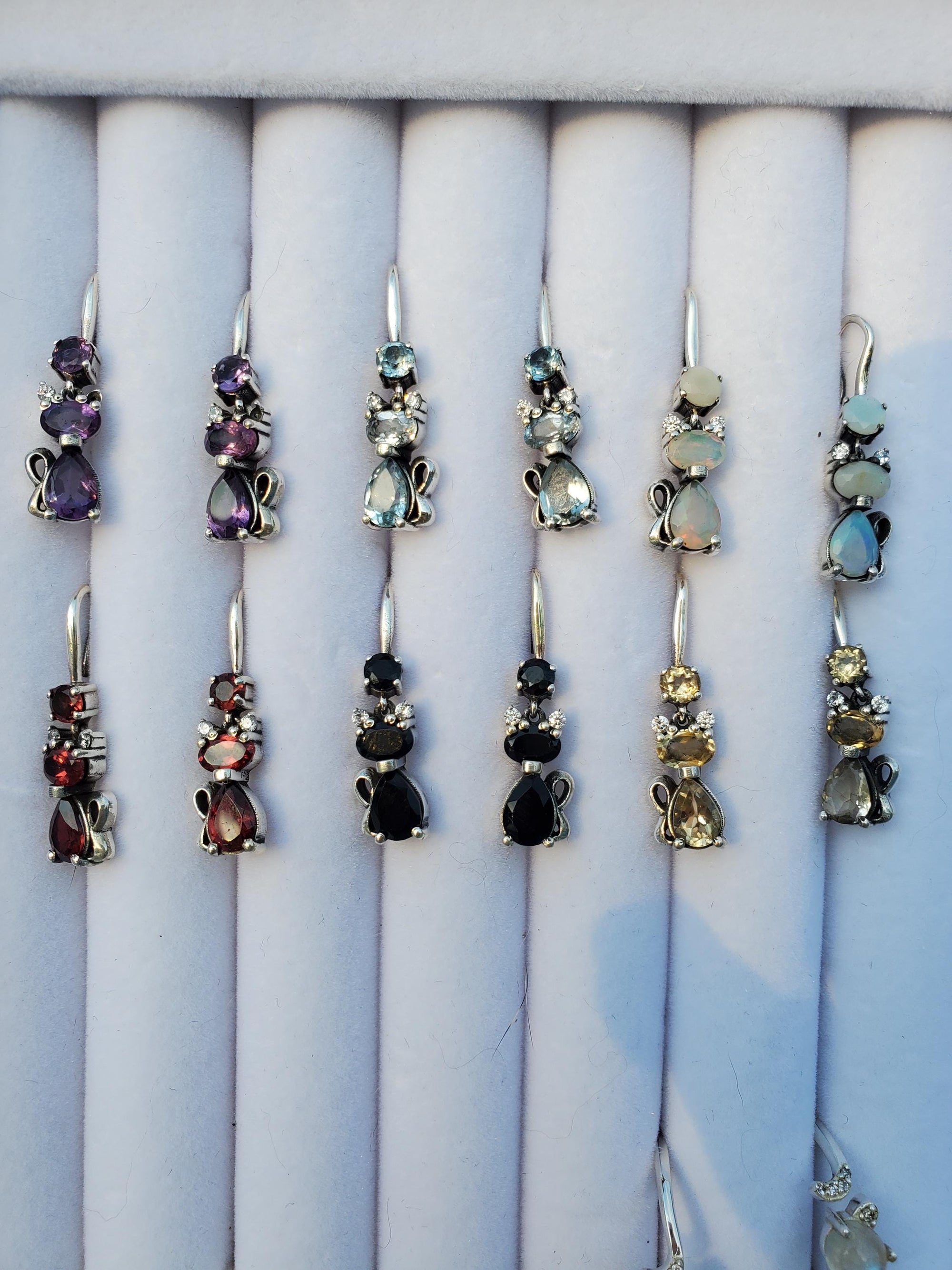 Cat Earrings, Crystal Earrings, Crystal Cat Earring, Cat, Earring
