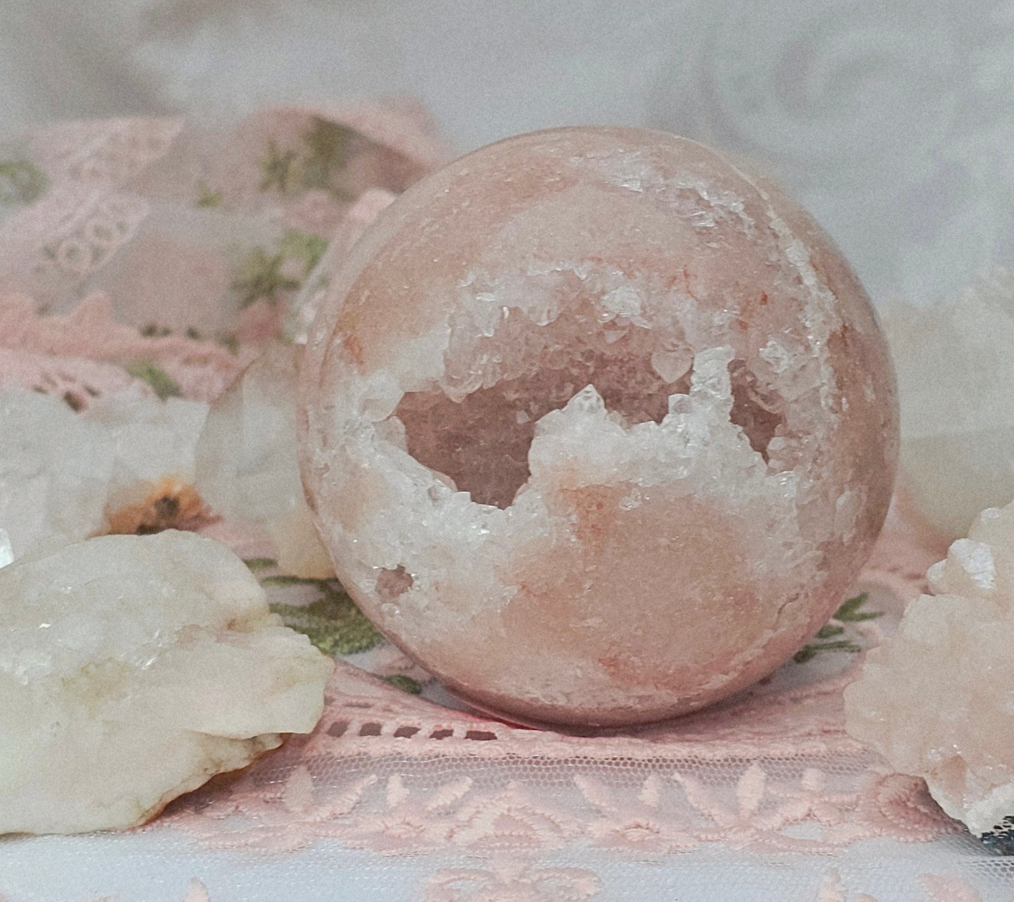 Brazilian Pink Amethyst Druzy Sphere, Pink Amethyst, Crystal Sphere, Crystal Ball, Gift