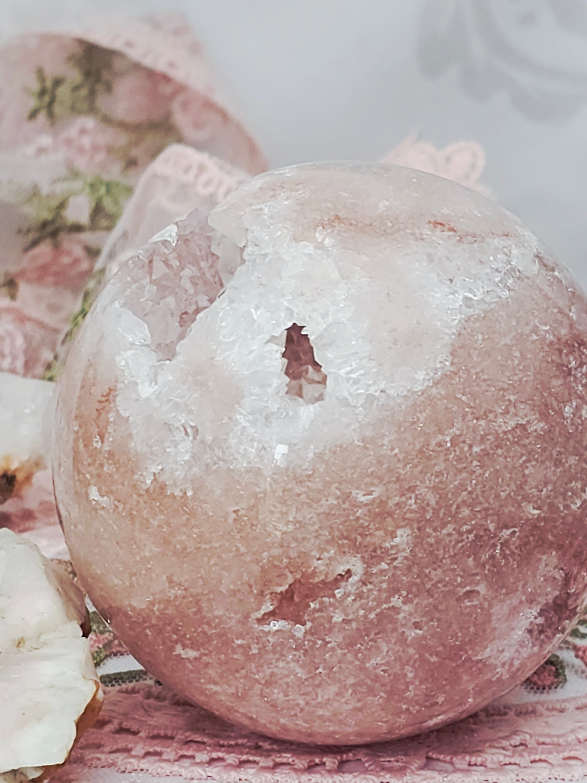 Brazilian Pink Amethyst Druzy Sphere, Pink Amethyst, Crystal Sphere, Crystal Ball, Gift