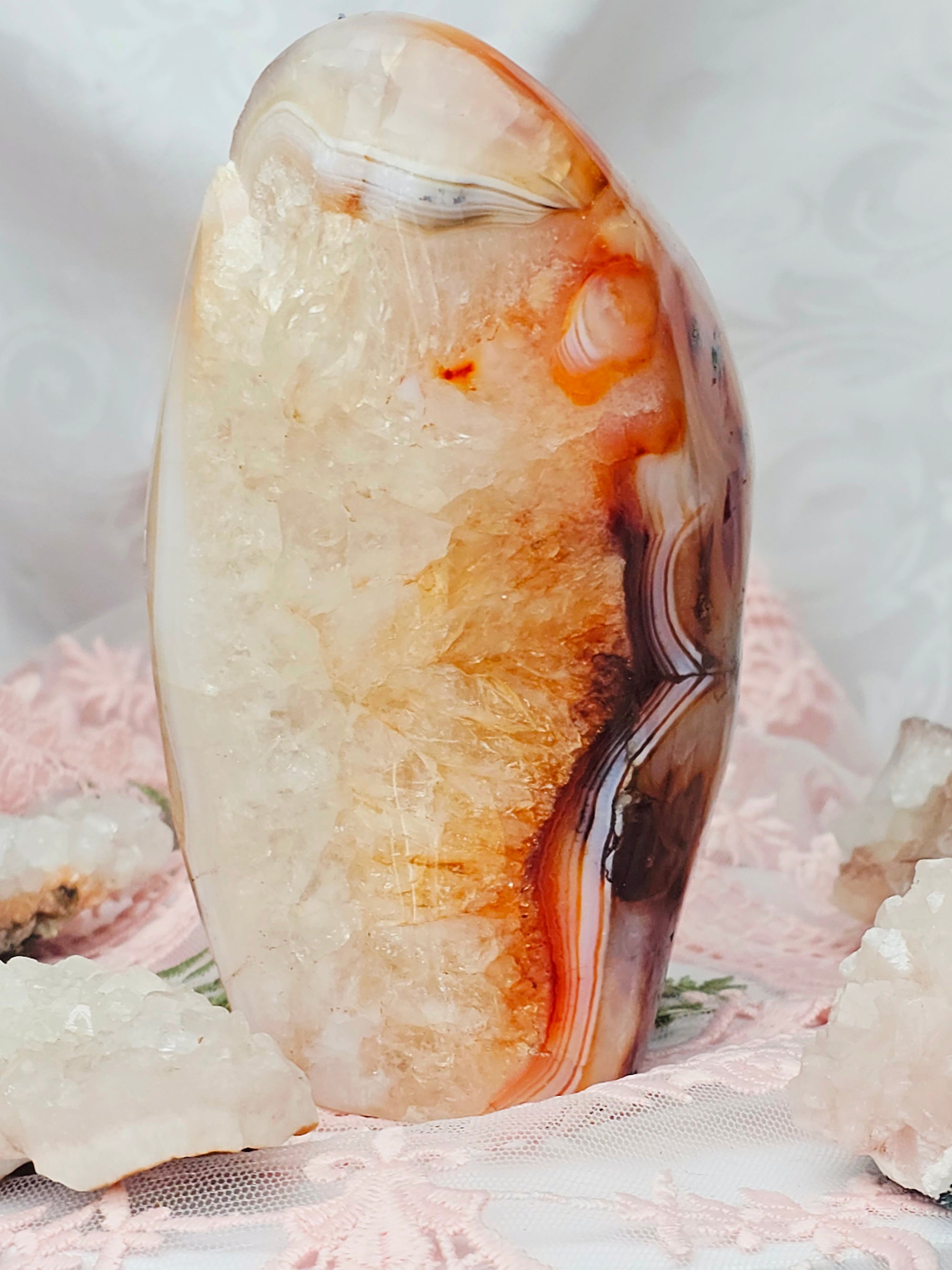 Carnelian Bolder, Carnelian Statement Piece, Statement Piece Crystal