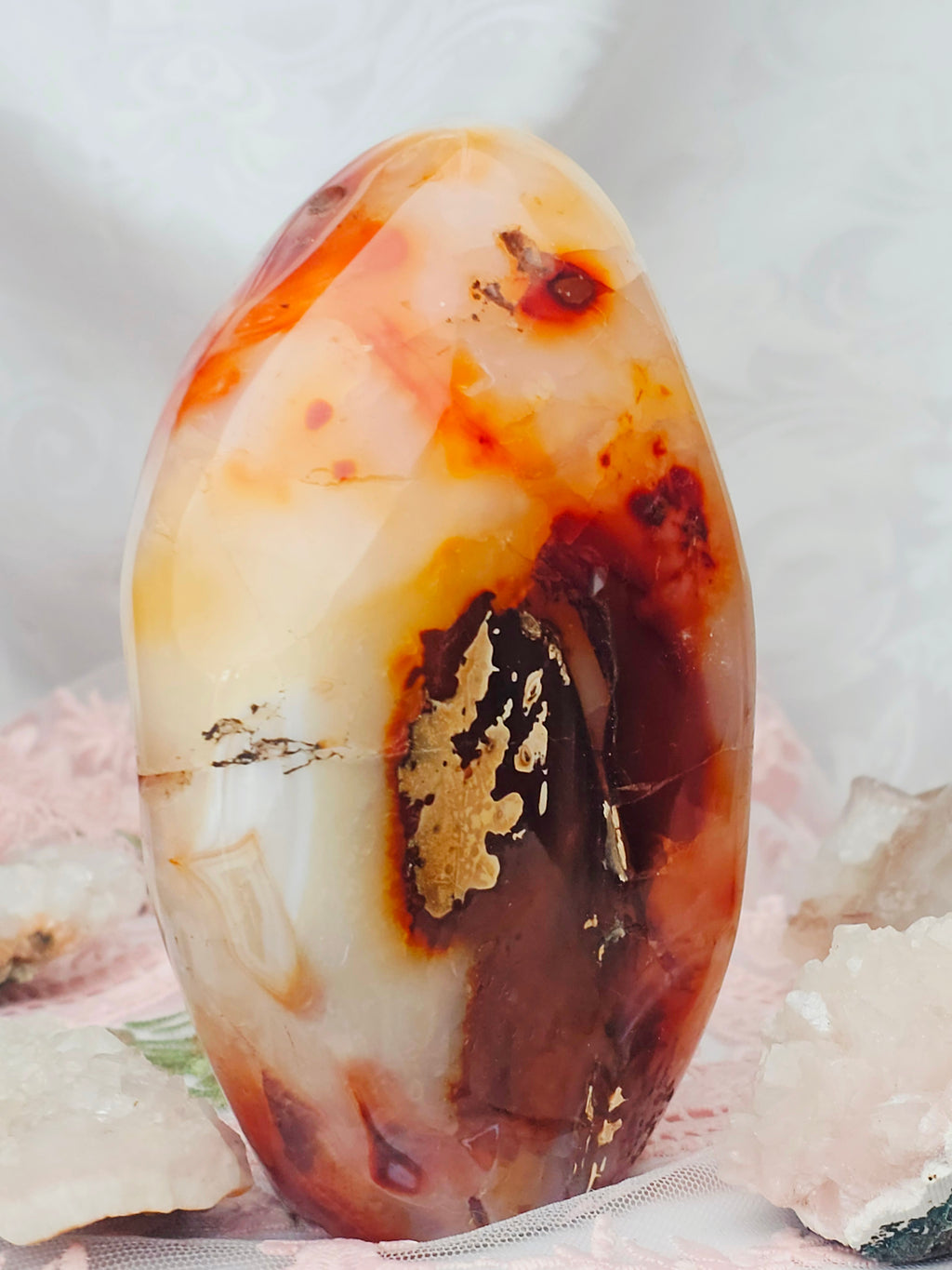 Carnelian Bolder, Carnelian Statement Piece, Statement Piece Crystal