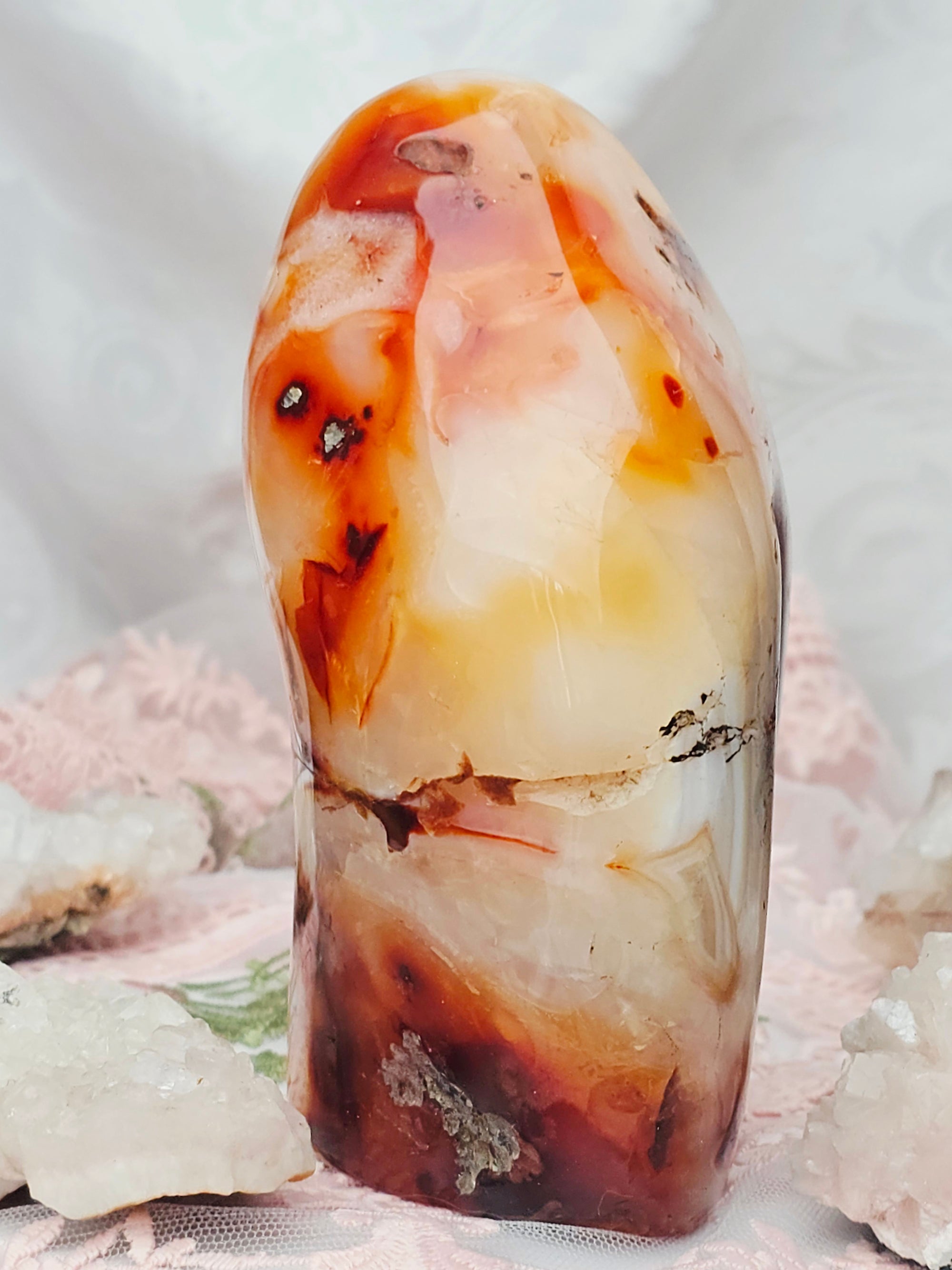 Carnelian Bolder, Carnelian Statement Piece, Statement Piece Crystal
