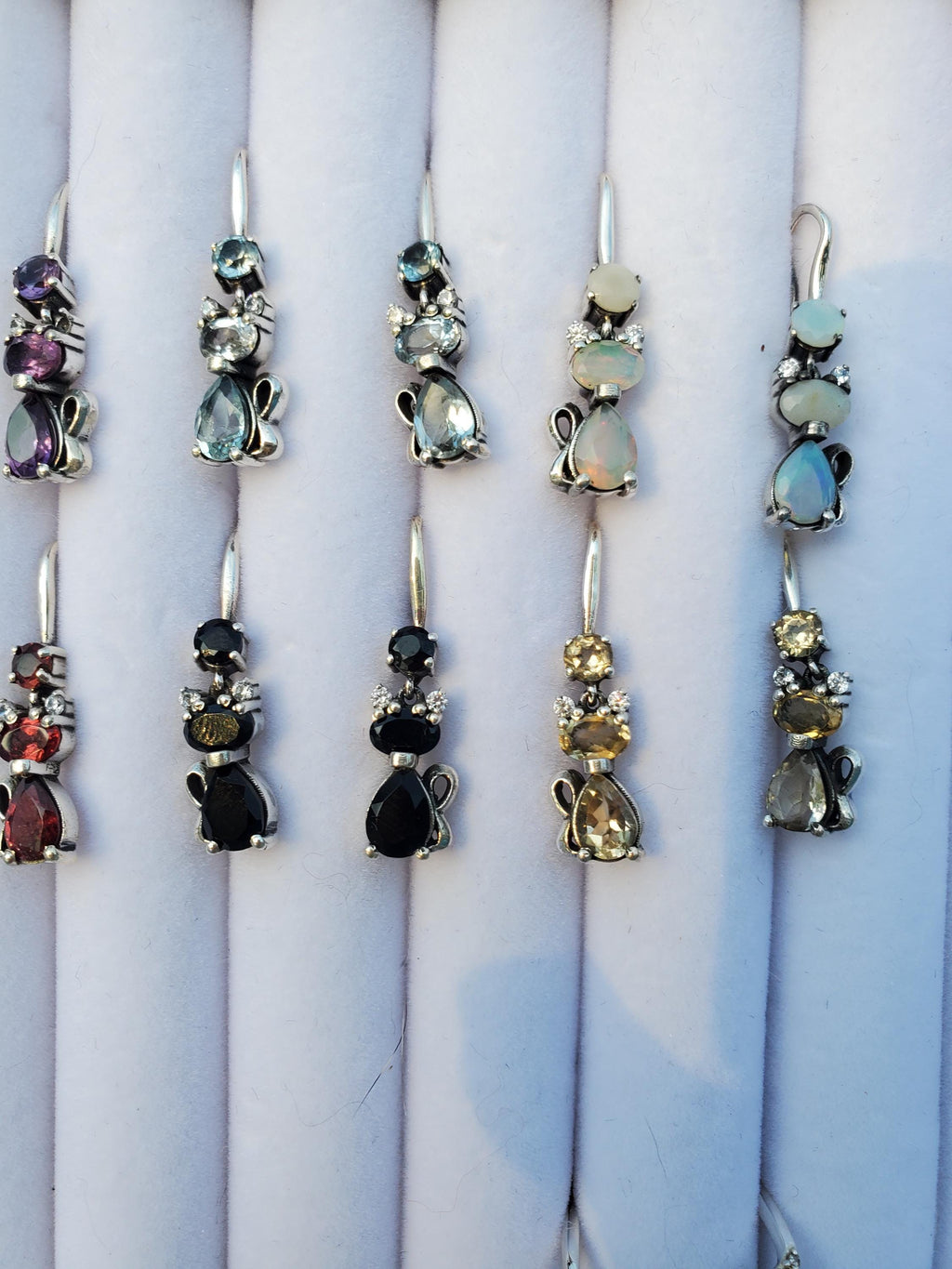 Cat Earrings, Crystal Earrings, Crystal Cat Earring, Cat, Earring