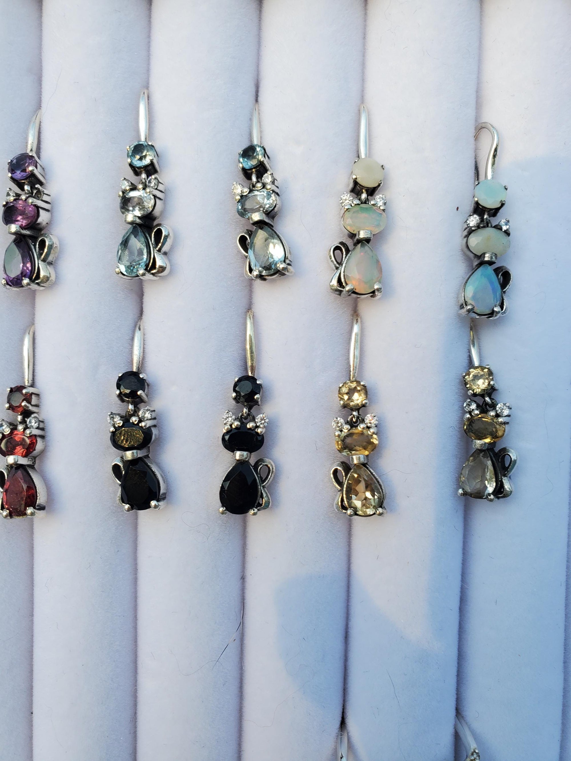 Cat Earrings, Crystal Earrings, Crystal Cat Earring, Cat, Earring