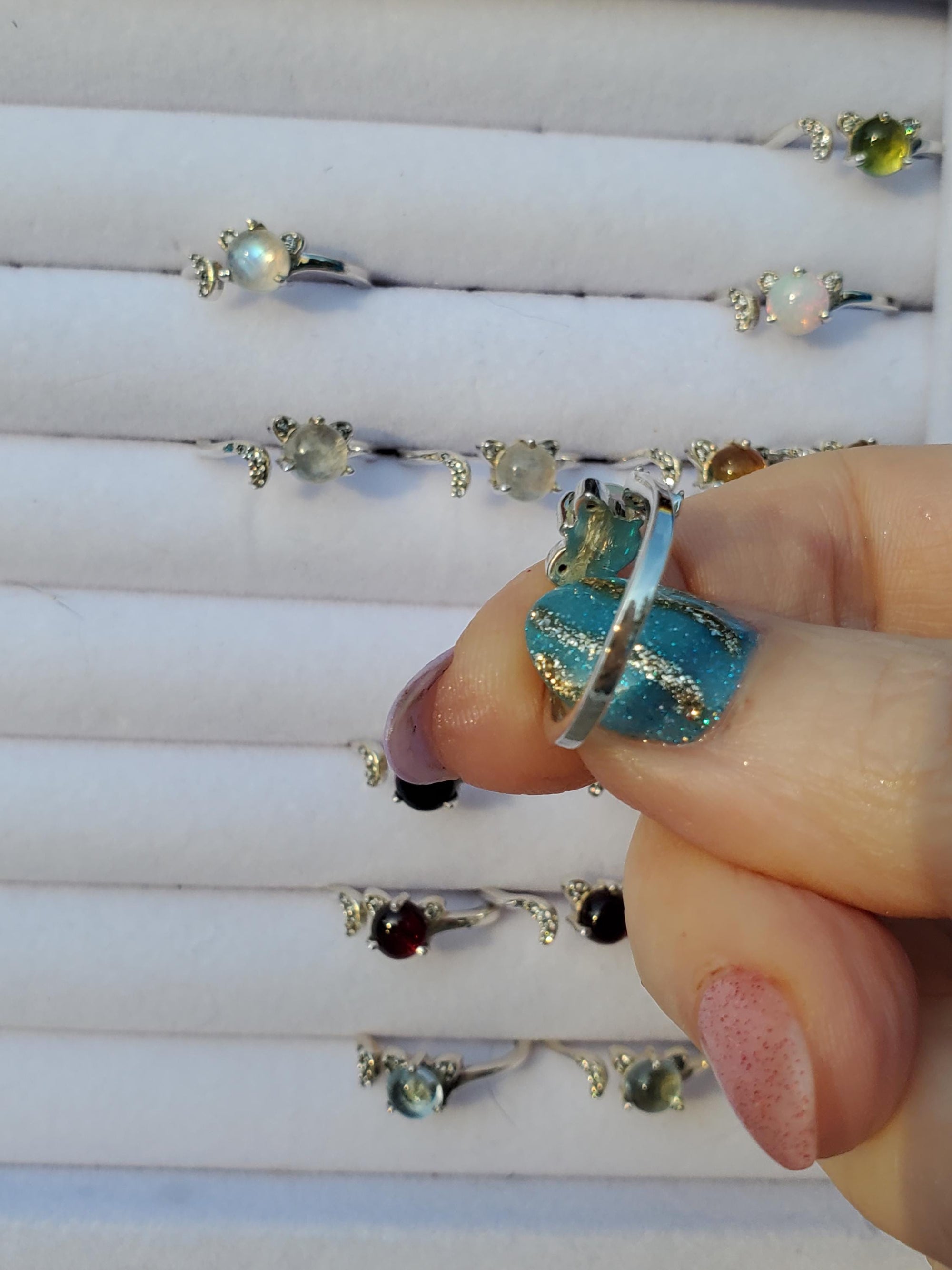 Cat Rings, Crystal Ring, Crystal Cat Ring, Cat