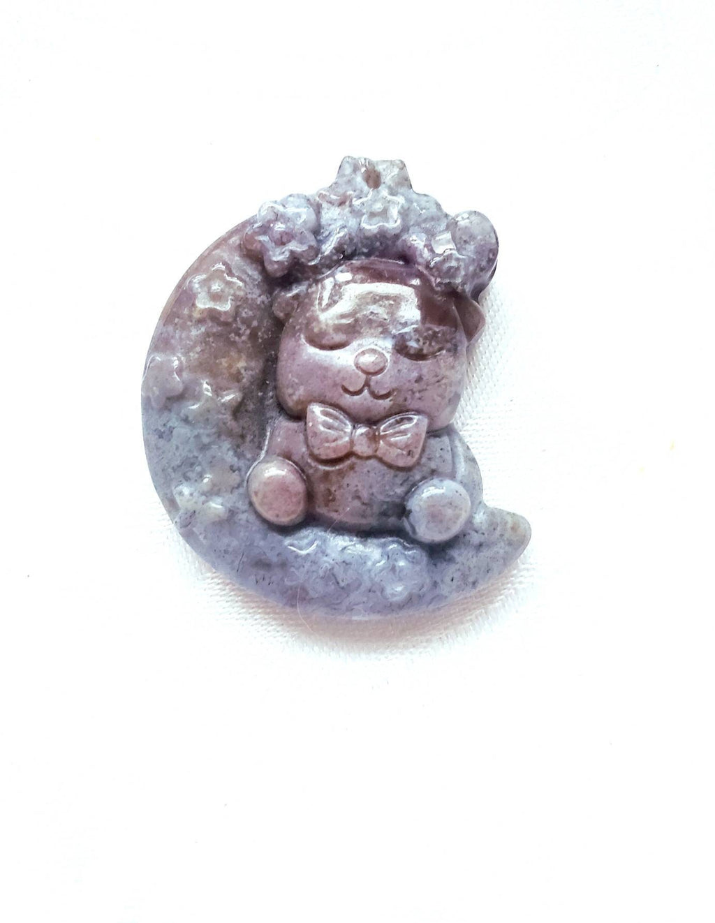 Bunny, Bear or Cat Ocean Jasper Crystal, Gift for Her, Crystal Jewelry, Pendant