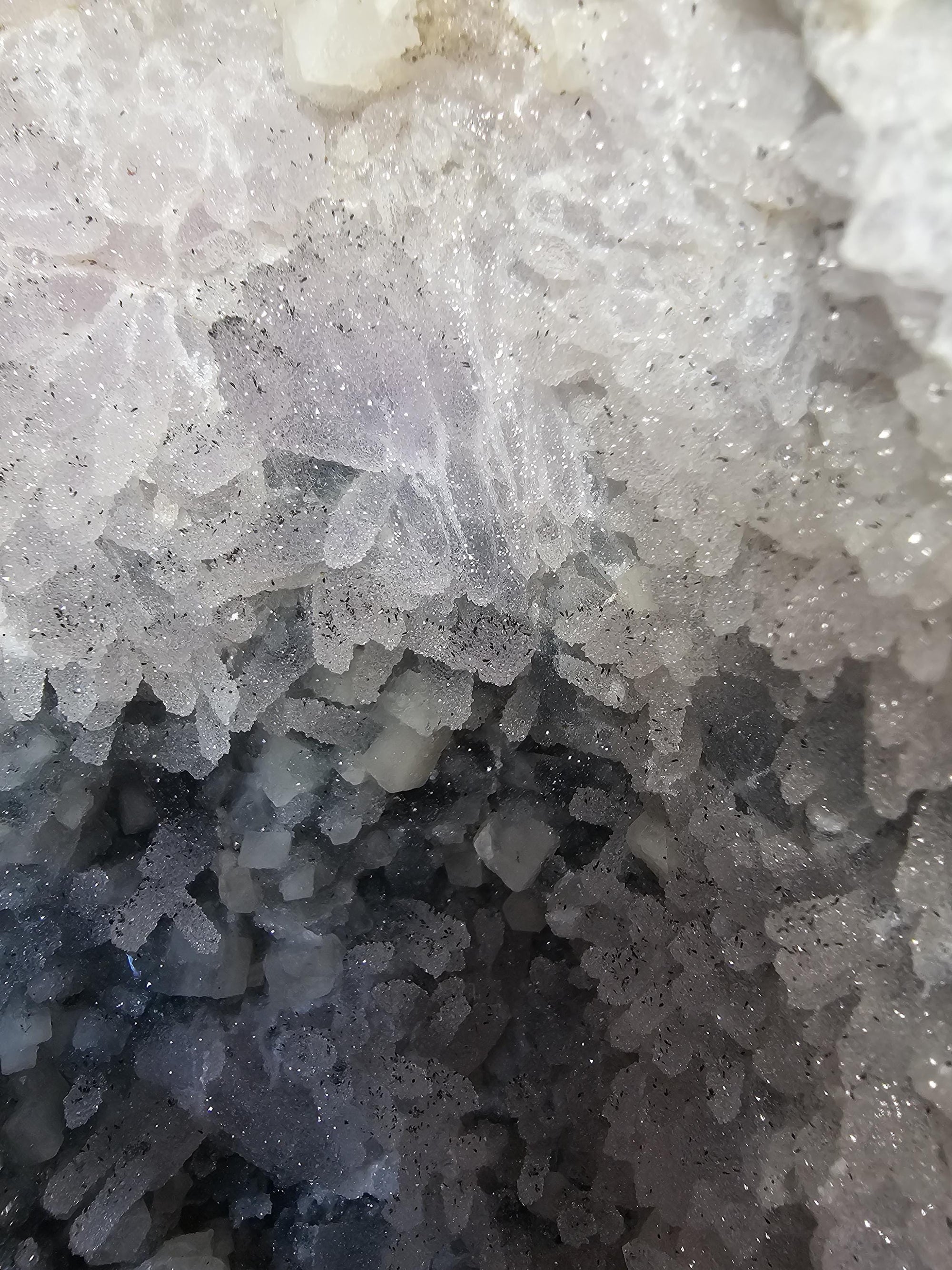 18.8lb Rare Amethyst Cathedral with Sugar, Calcite Cubes, Flowers