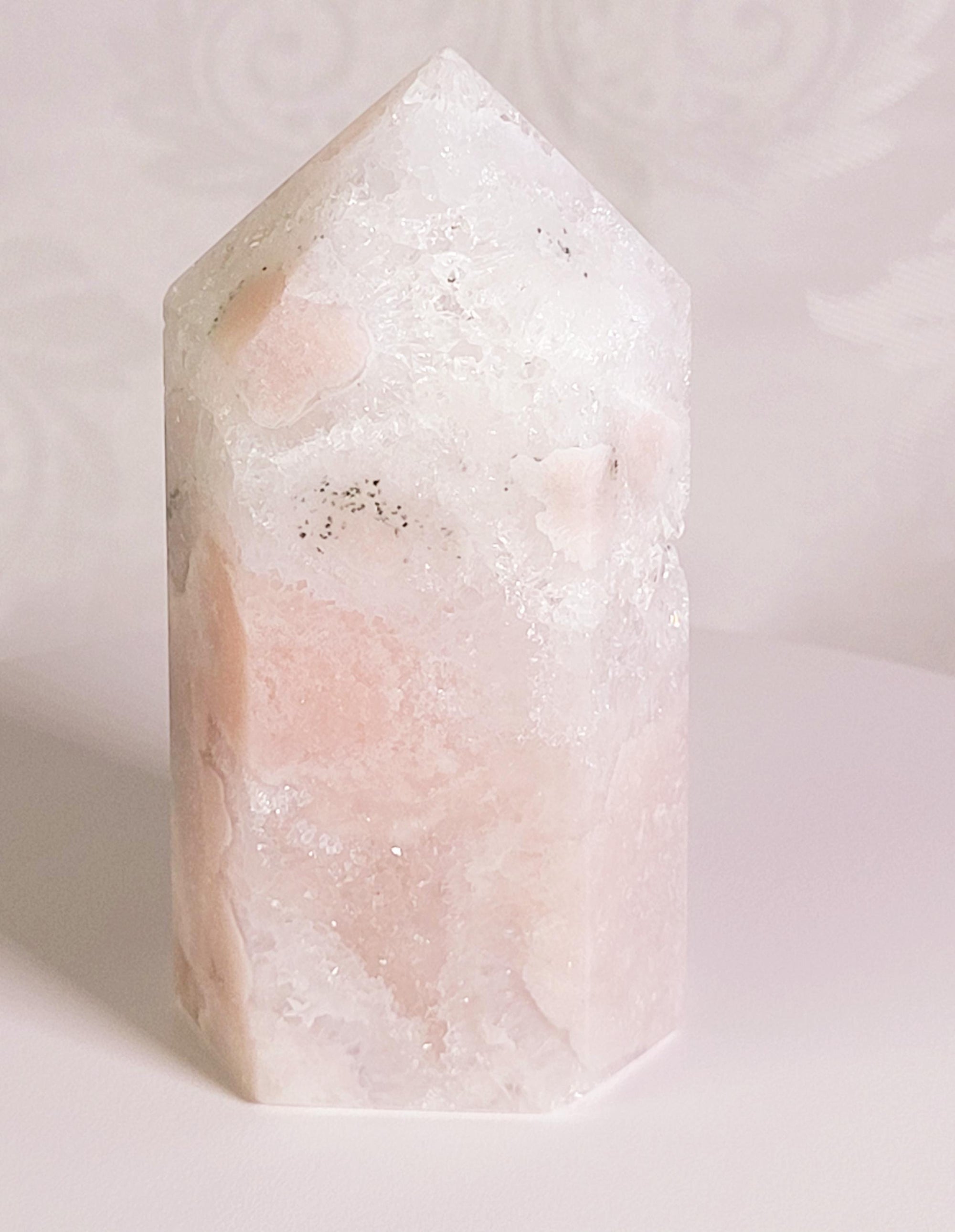 Pink Amethyst Tower, Druzy Tower, Crystal Tower ,Gift