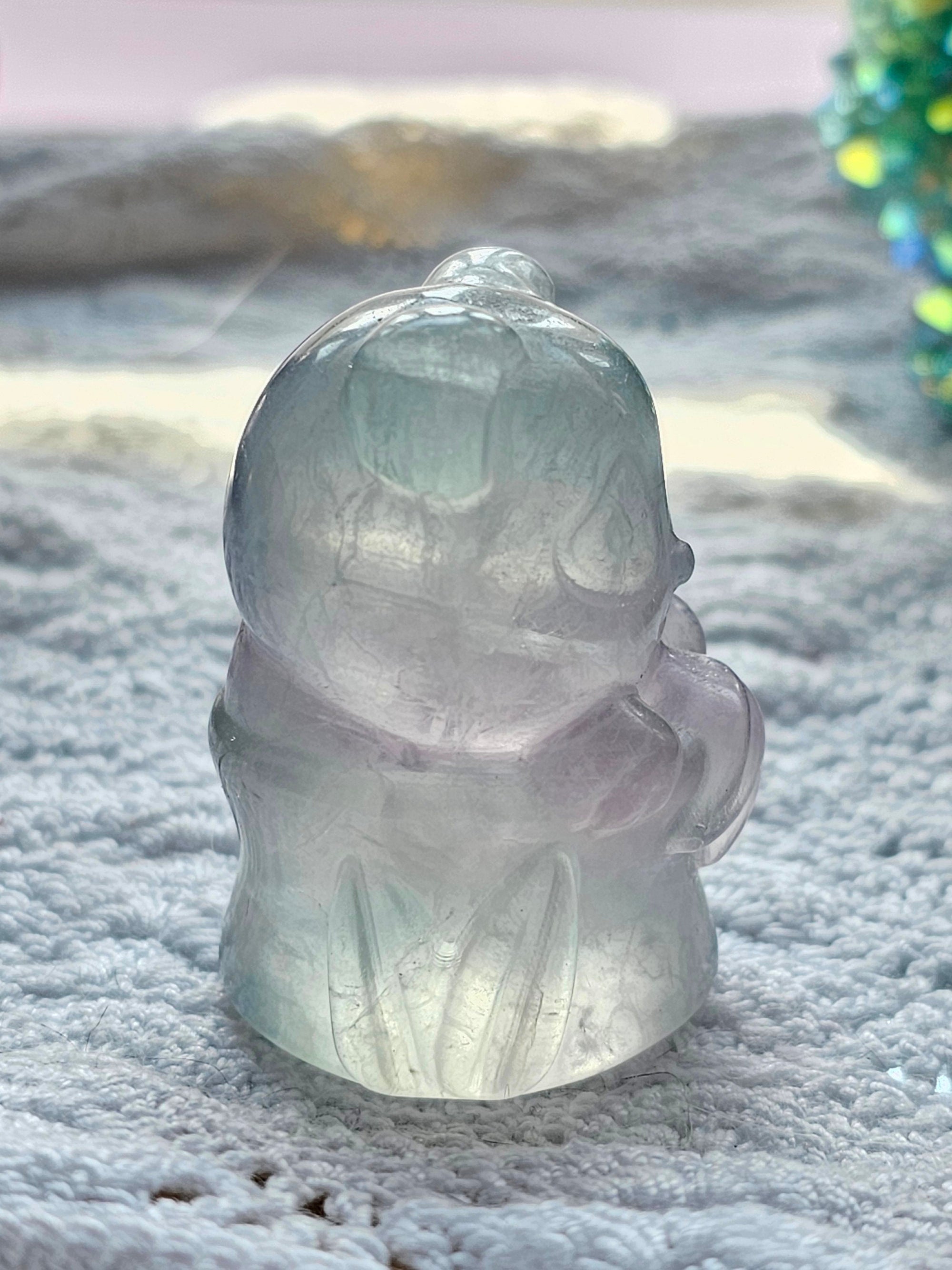 Fluorite Panda, Crystal Panda , Handmade, Crystal