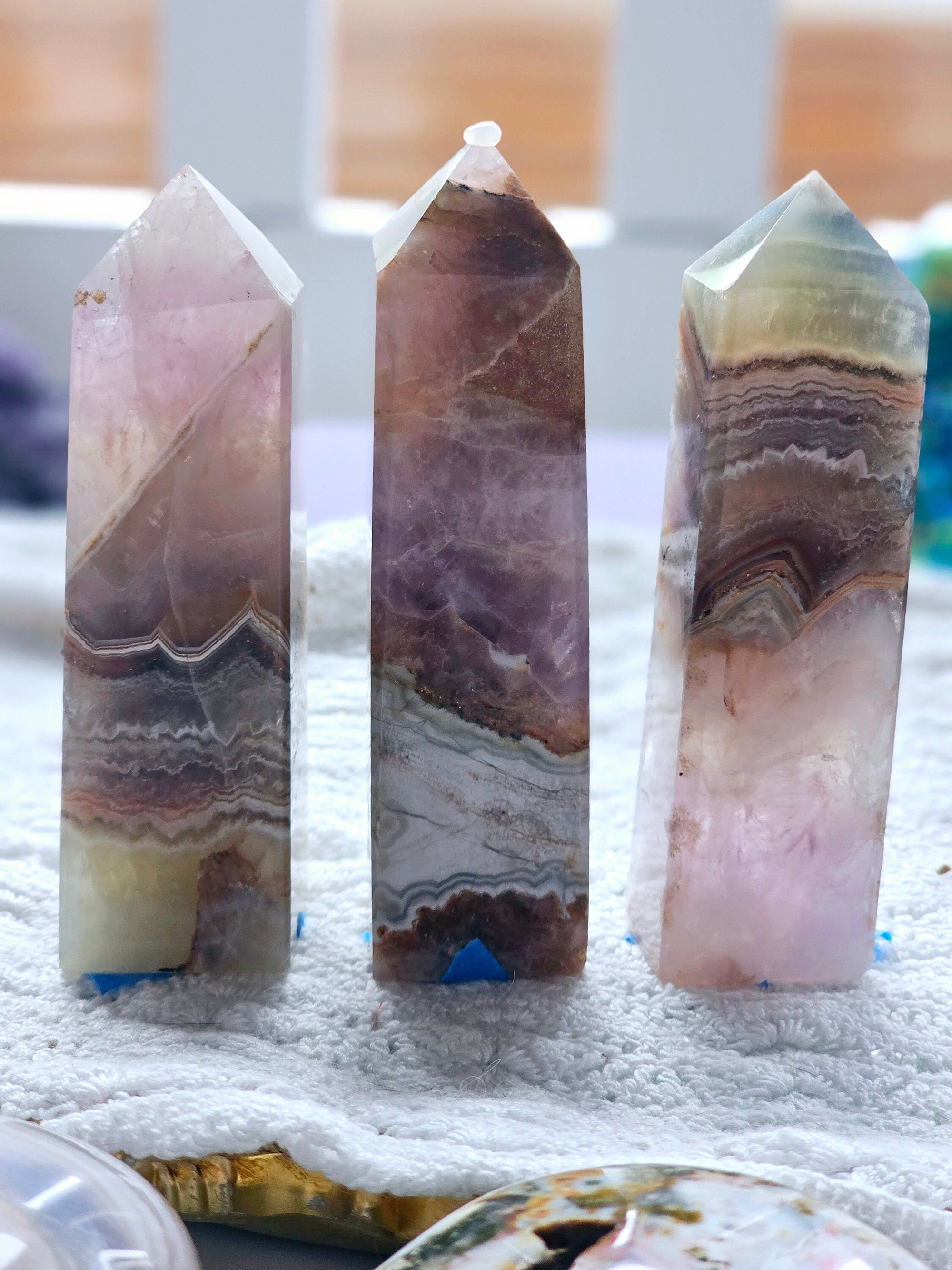 RARE Crazy Lace Amethyst Towers, New Discovery,Gift